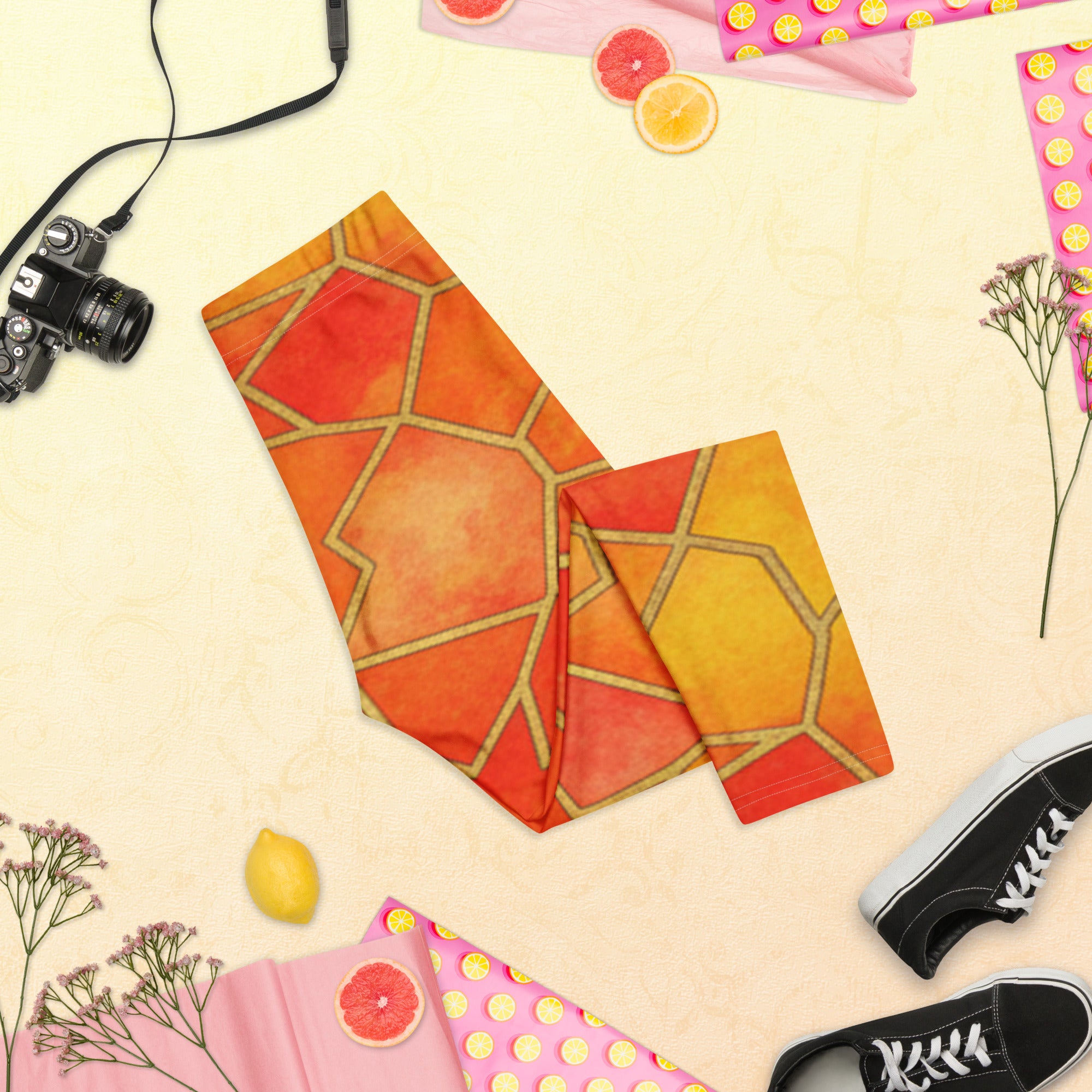Sunset Blaze Capri Leggings | GearBunch