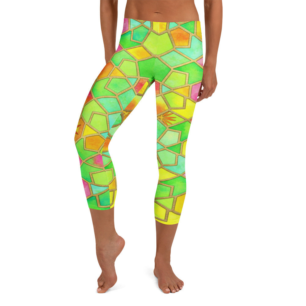 Tropical Punch Capri Leggings | GearBunch