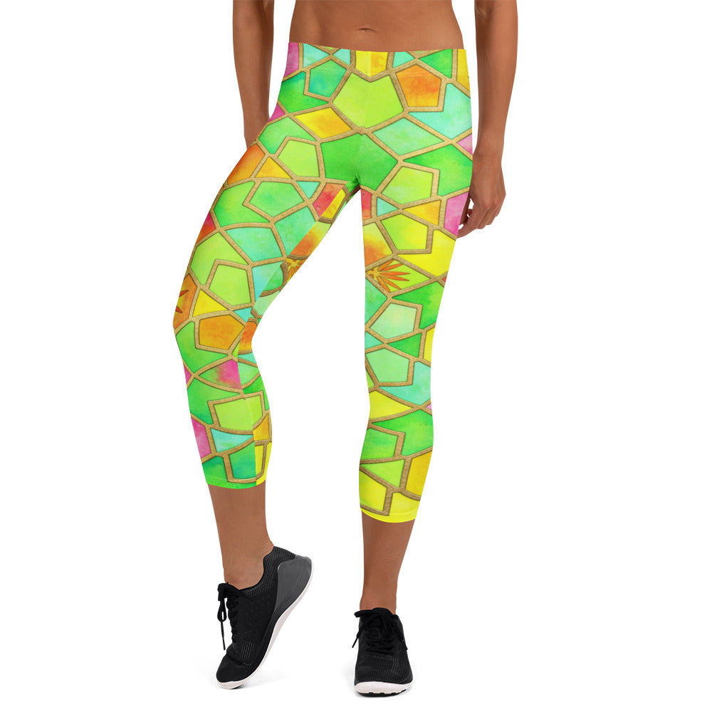 Tropical Punch Capri Leggings | GearBunch