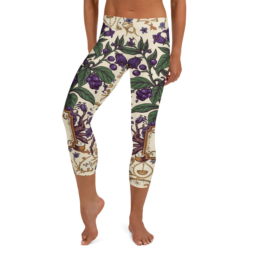 Belladonna Poison Garden Capri Leggings | GearBunch