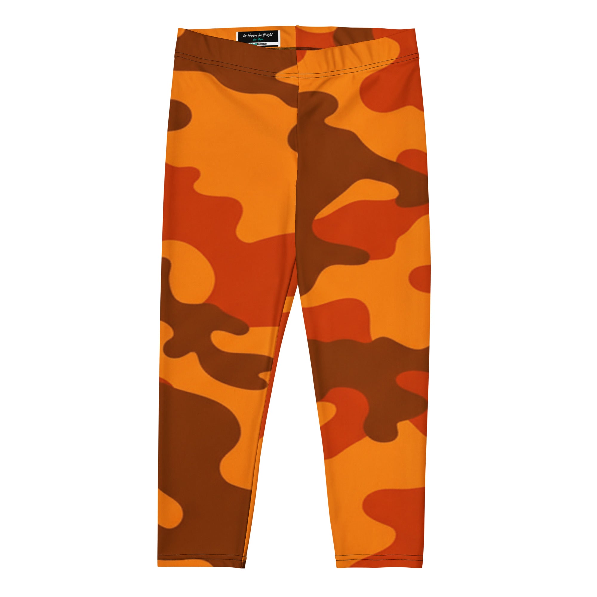 Burnt Orange Camo Capri Leggings | GearBunch