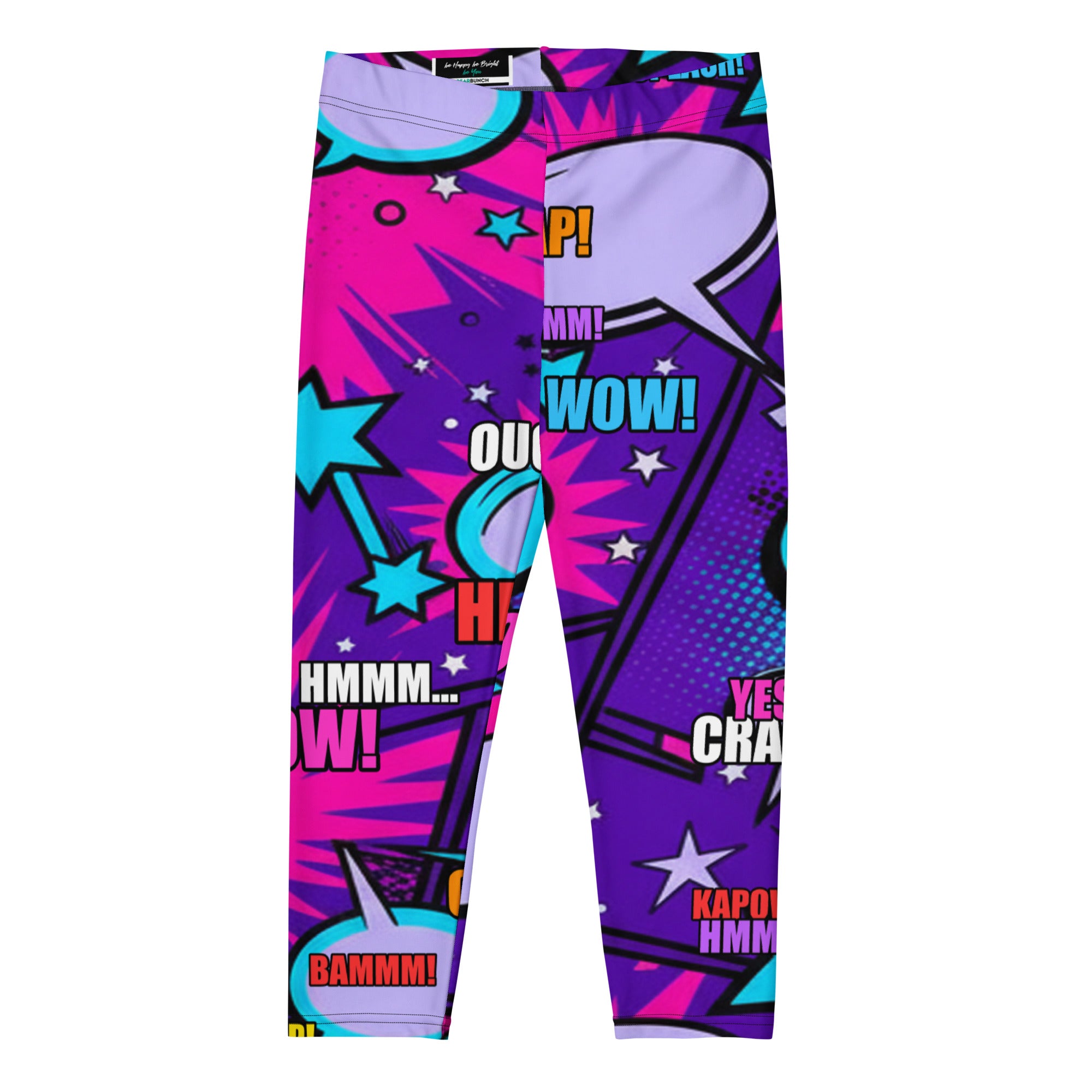 Comic Pop Galaxy Purple Capri Leggings | GearBunch