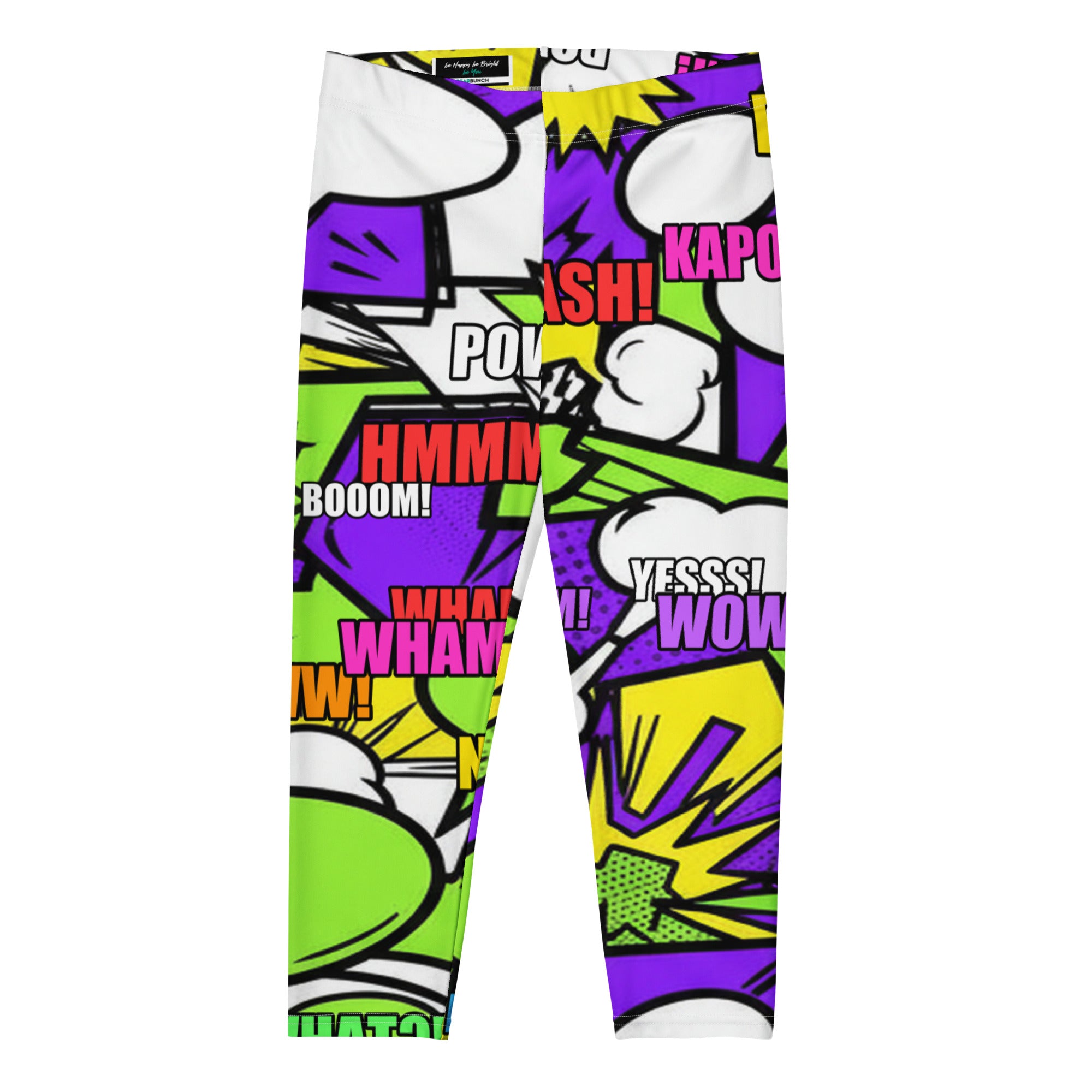 Comic Pop Toxic Green Capri Leggings | GearBunch