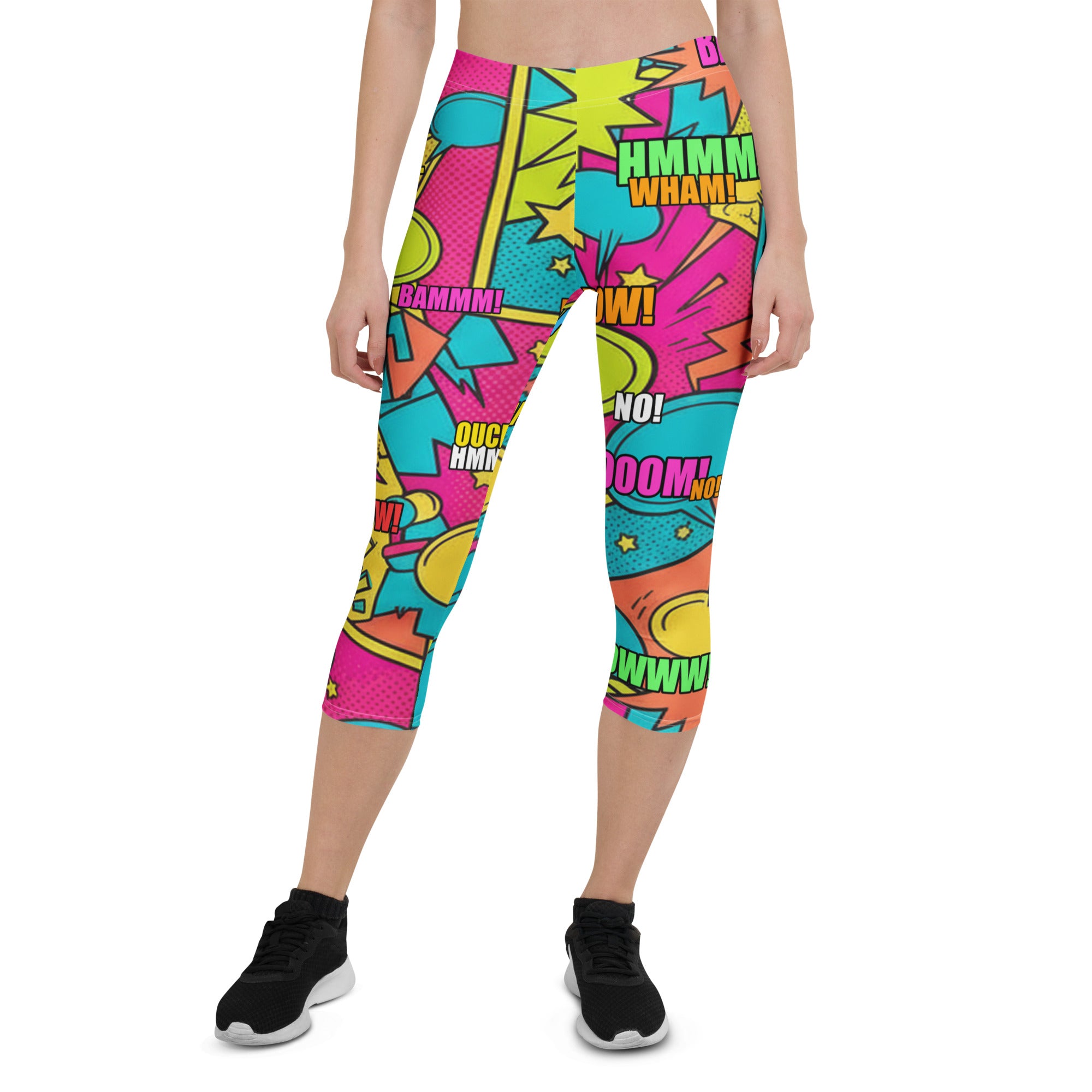 Comic Pop Tropical Capri Leggings | GearBunch