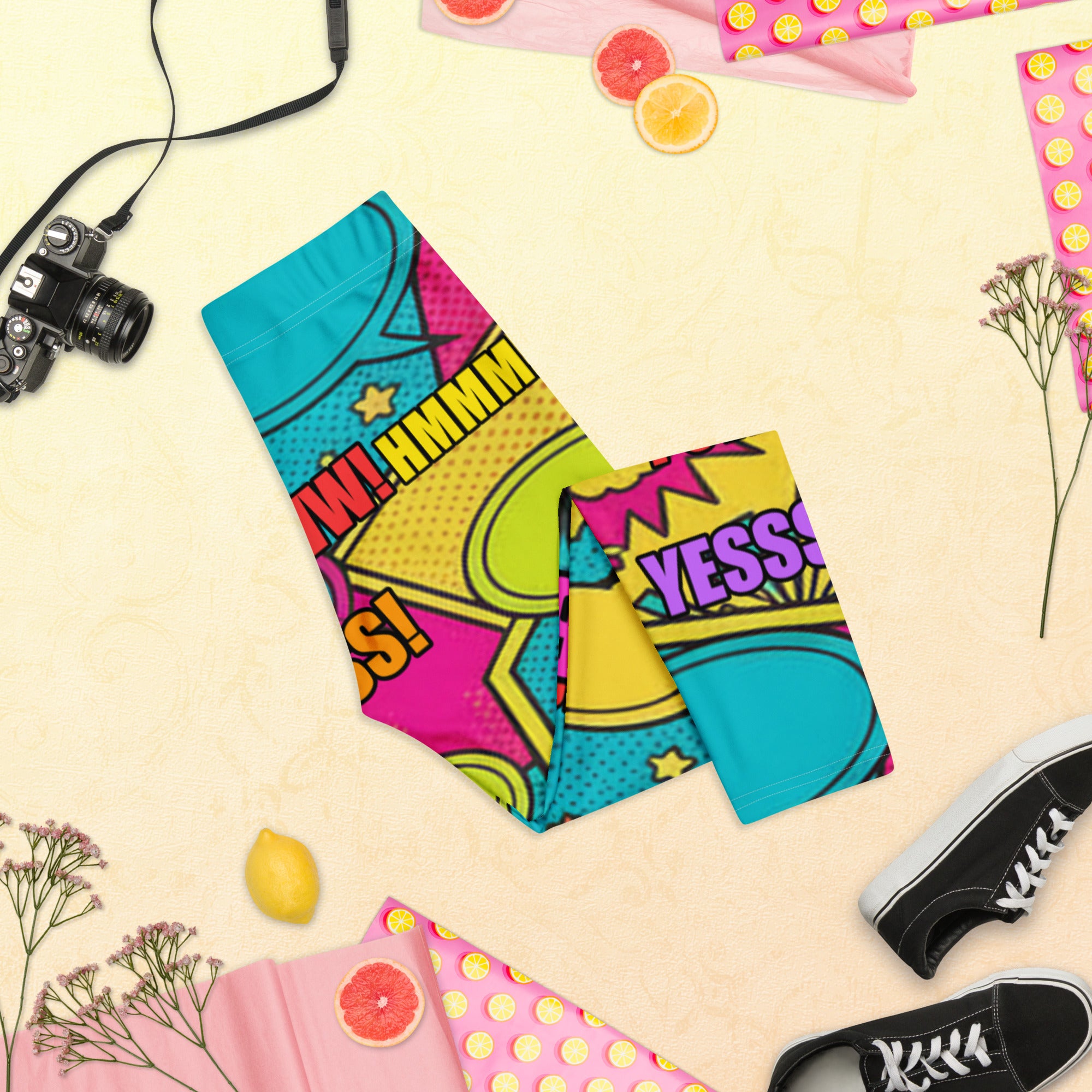 Comic Pop Tropical Capri Leggings | GearBunch