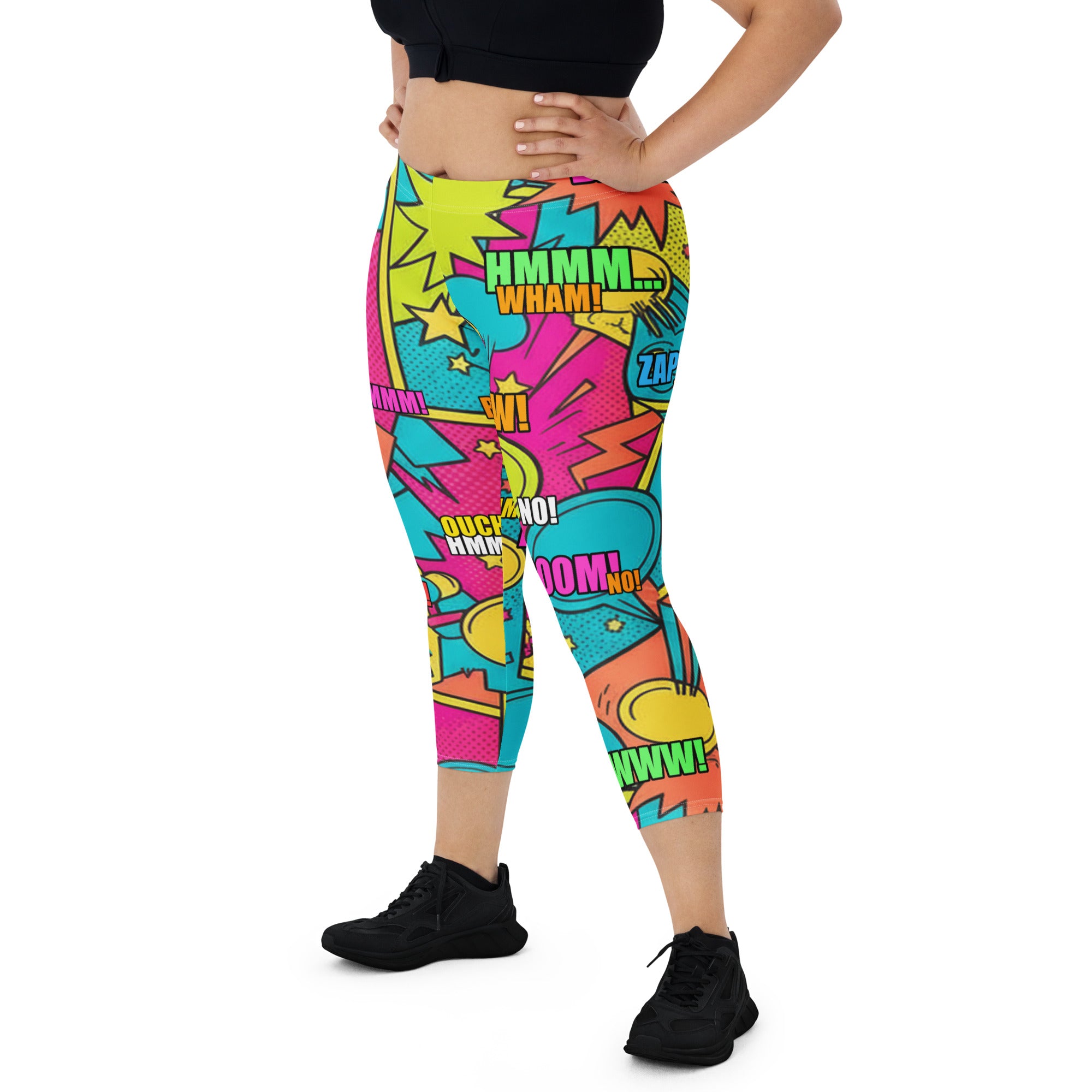 Comic Pop Tropical Capri Leggings | GearBunch