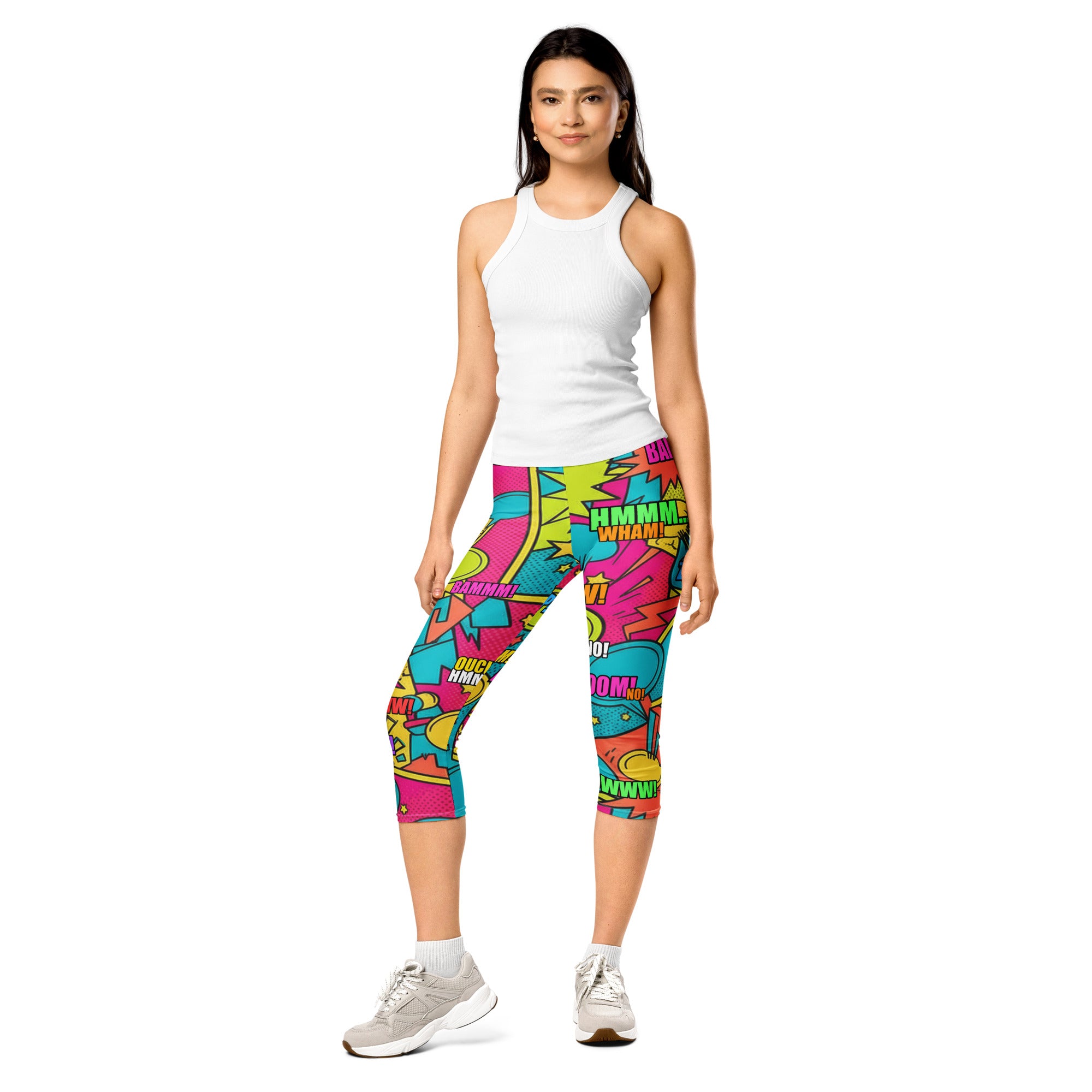 Comic Pop Tropical Capri Leggings | GearBunch