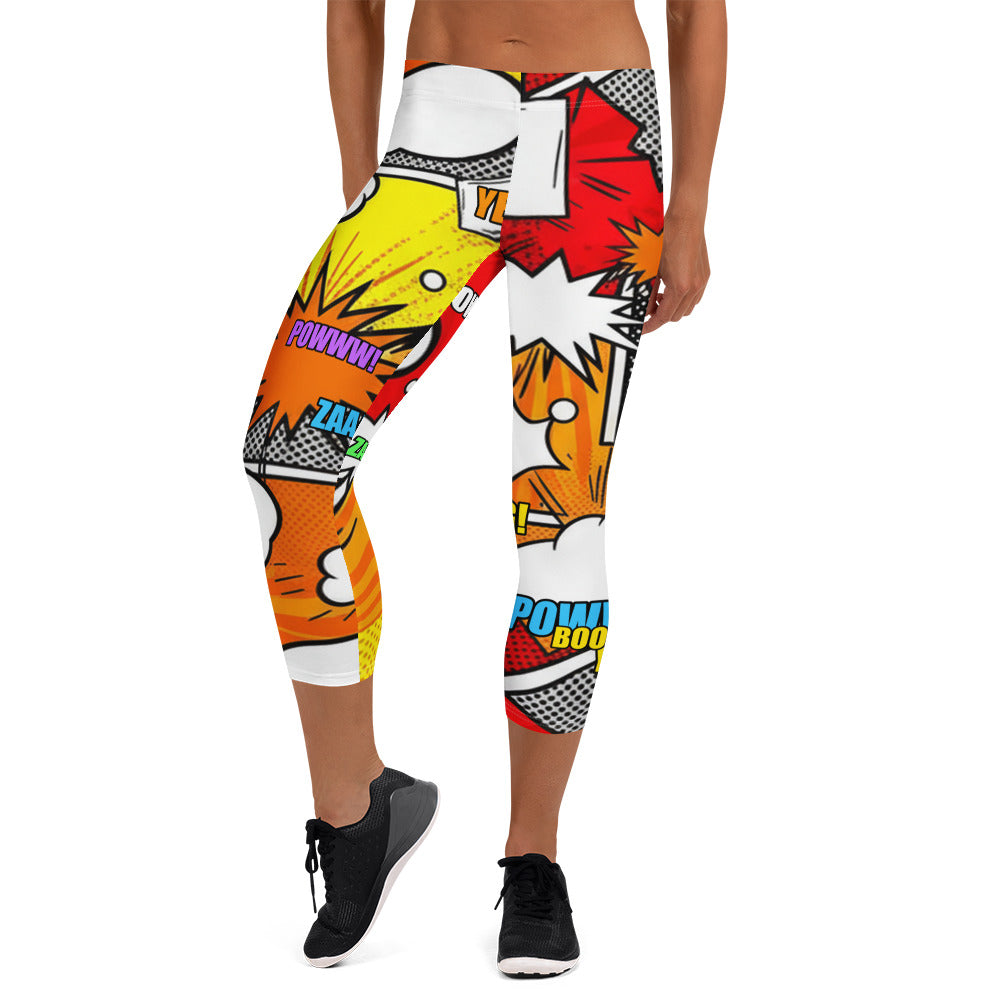 Comic Strip Boom Town Capri Leggings | GearBunch