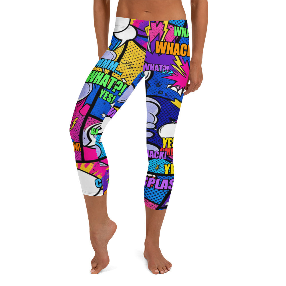 Comic Strip Cosmic Boom Capri Leggings | GearBunch