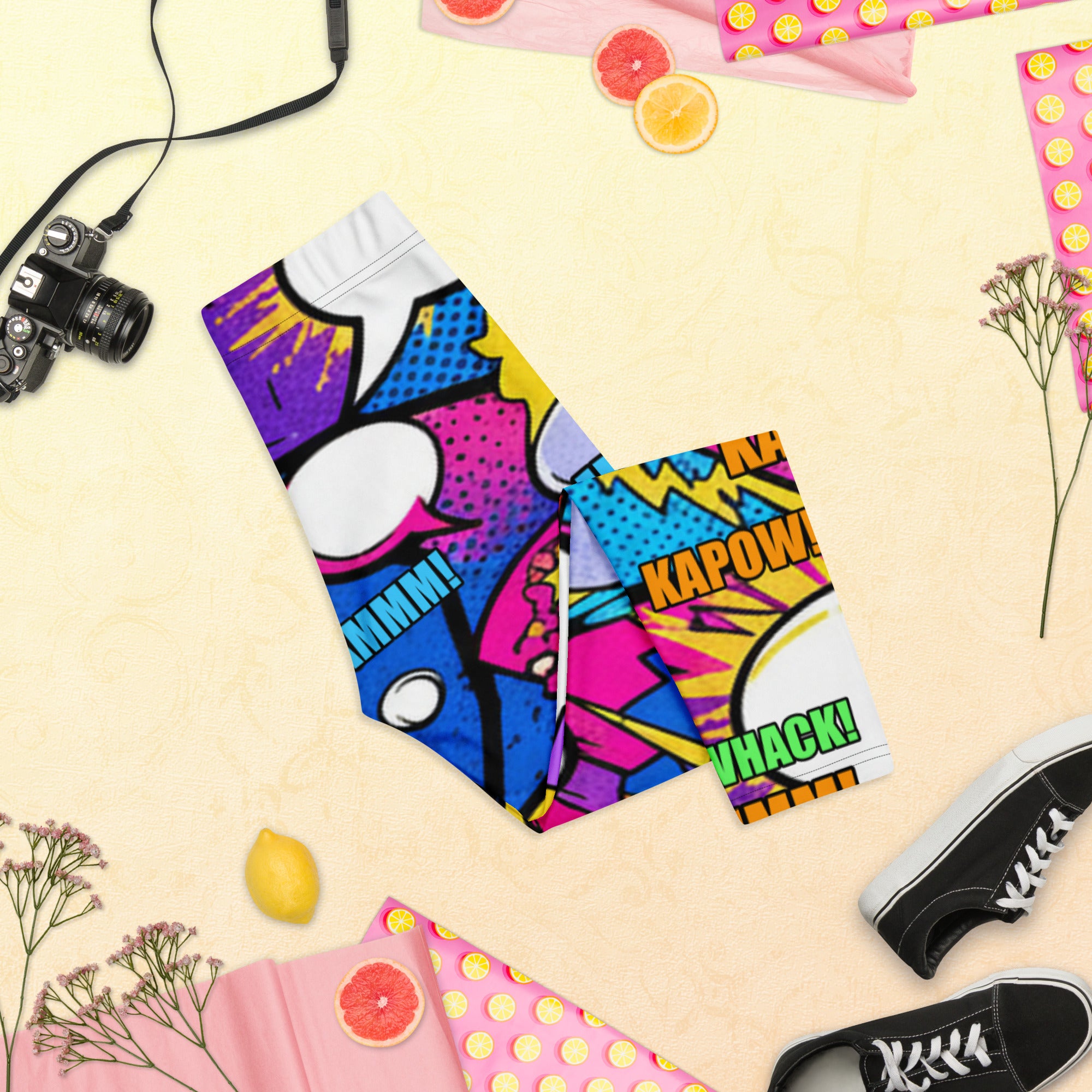 Comic Strip Cosmic Boom Capri Leggings | GearBunch