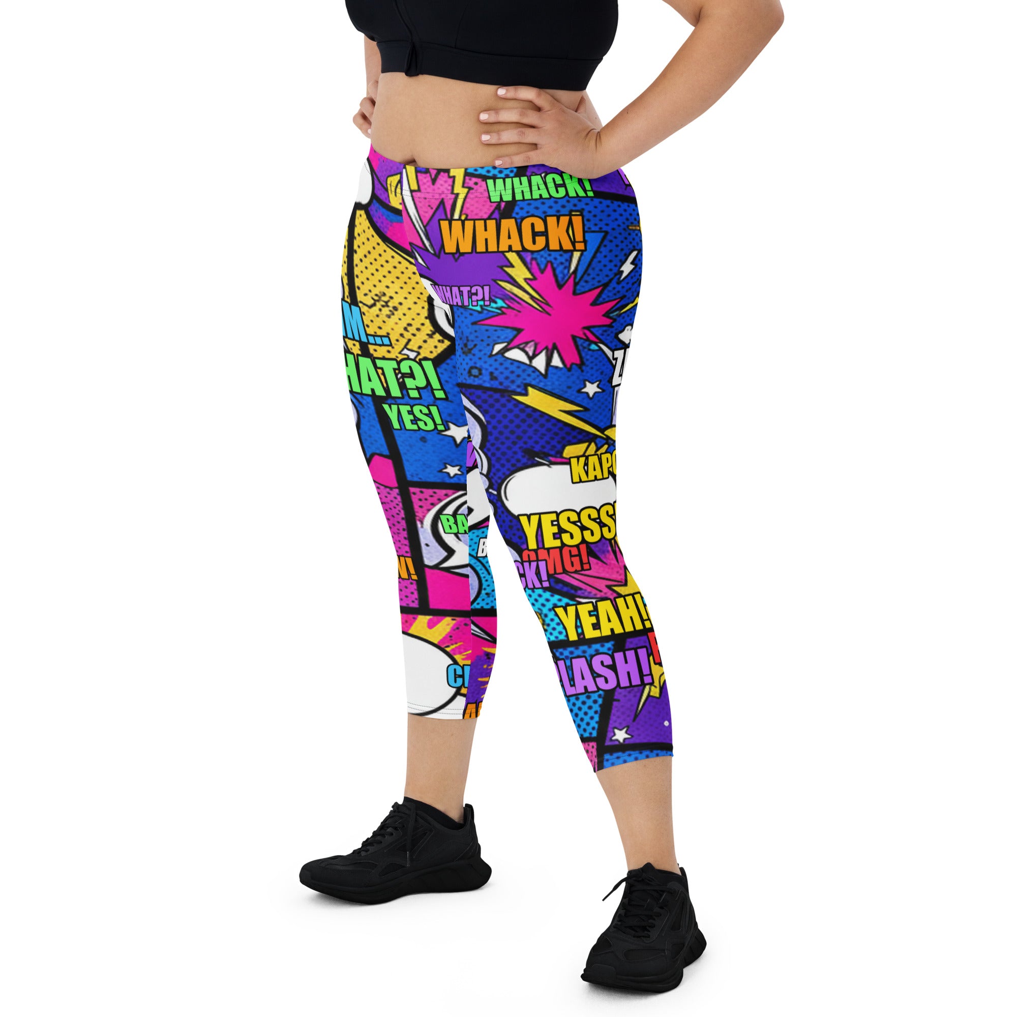 Comic Strip Cosmic Boom Capri Leggings | GearBunch