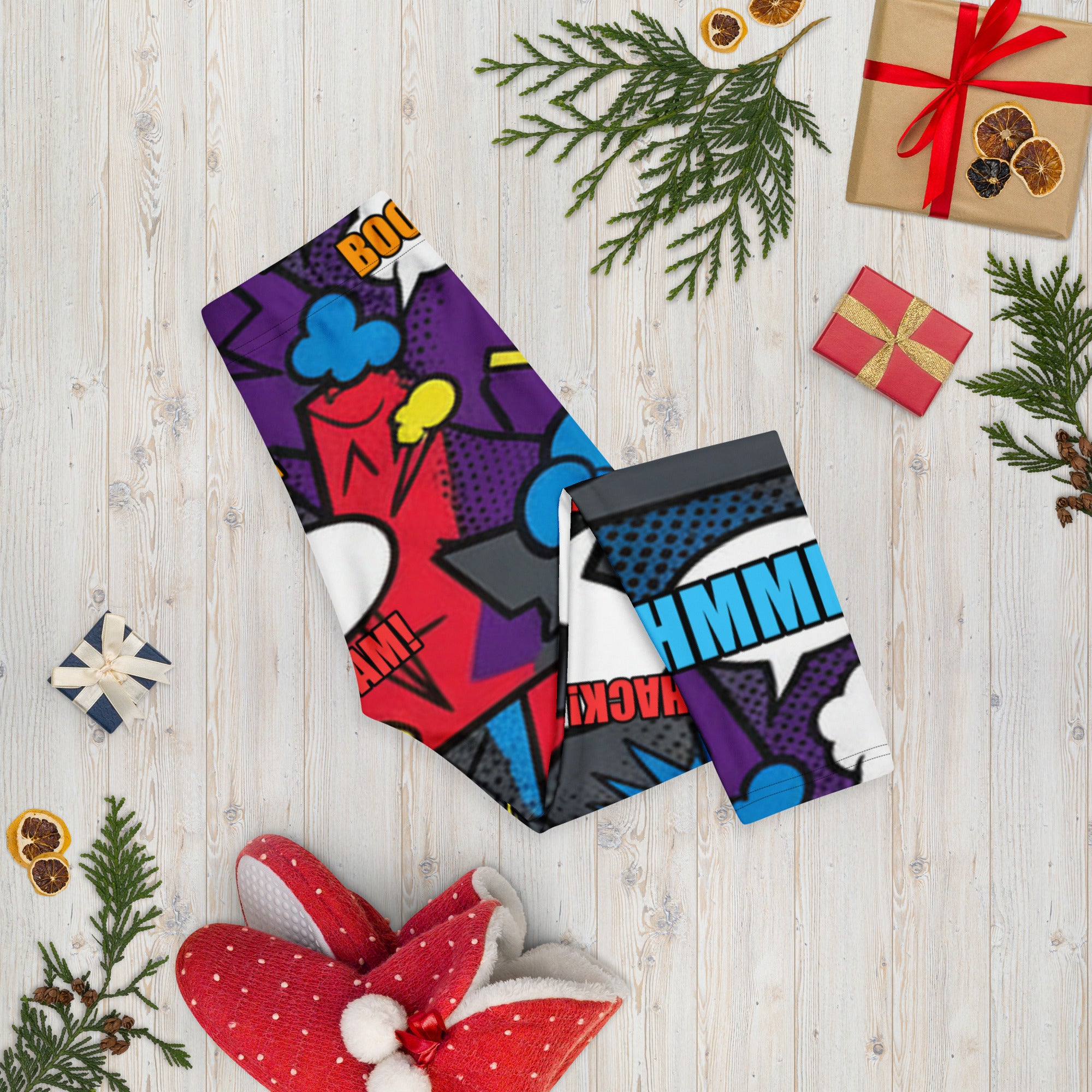 Comic Strip Dark Knight Capri Leggings | GearBunch