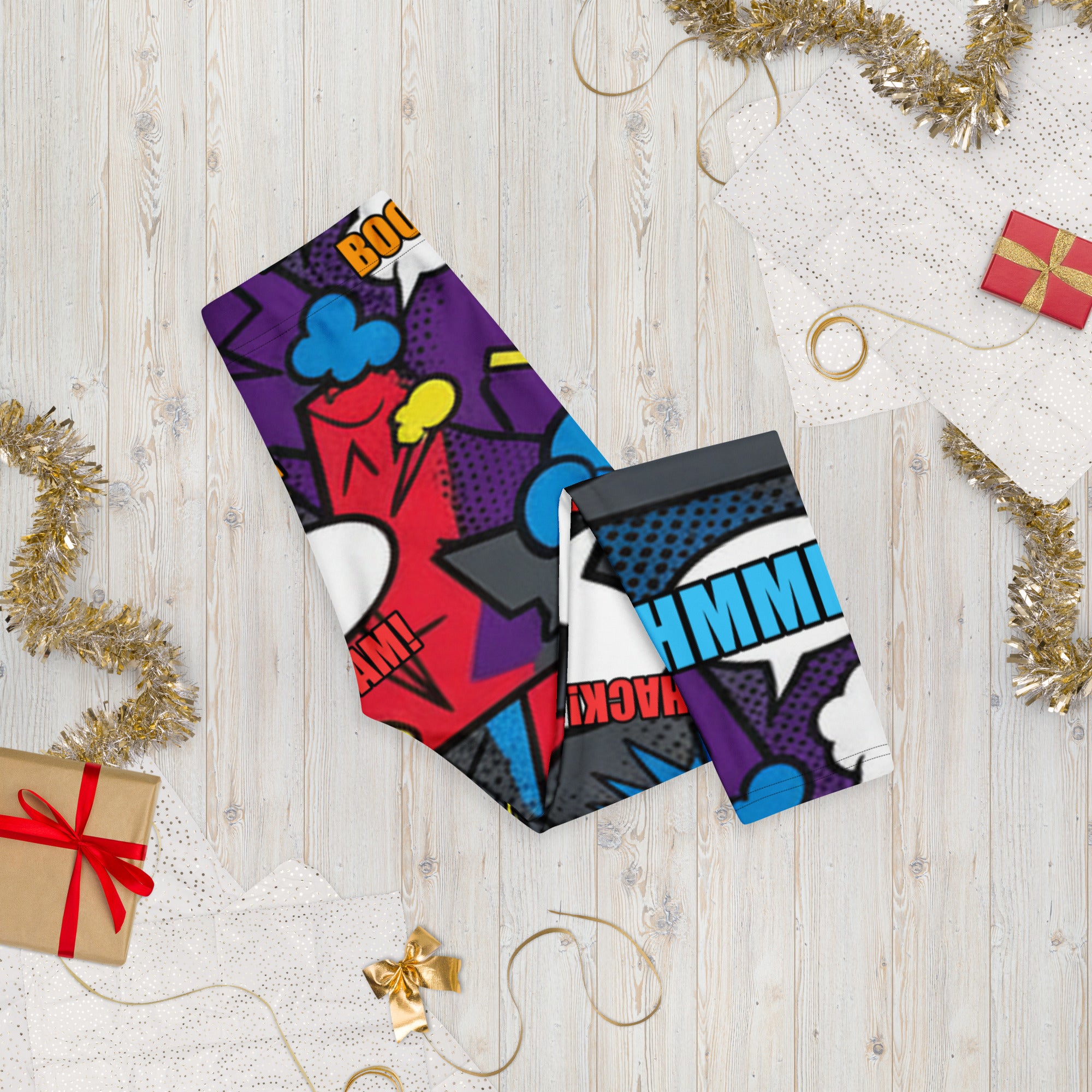 Comic Strip Dark Knight Capri Leggings | GearBunch