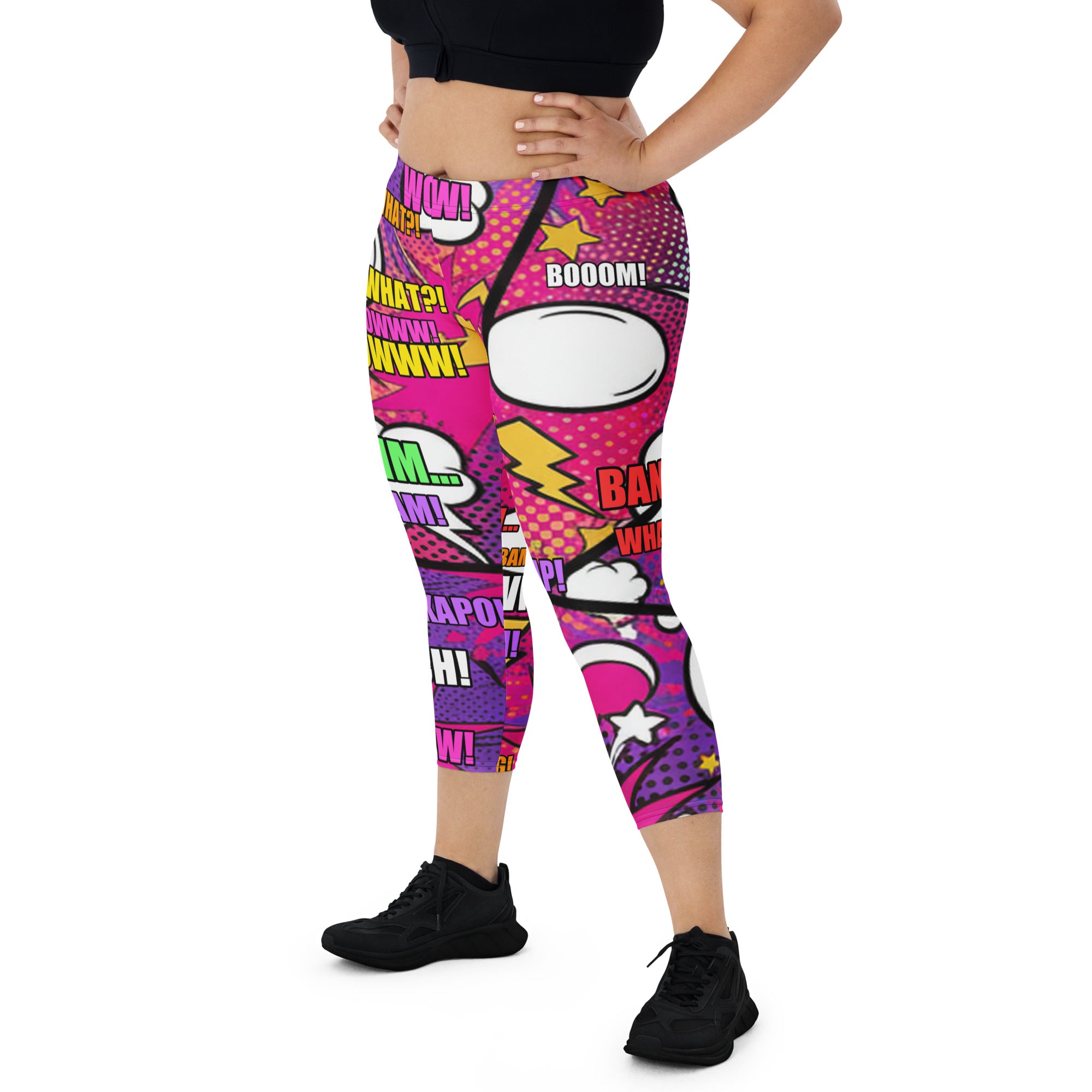 Comic Strip Girl Power Capri Leggings | GearBunch
