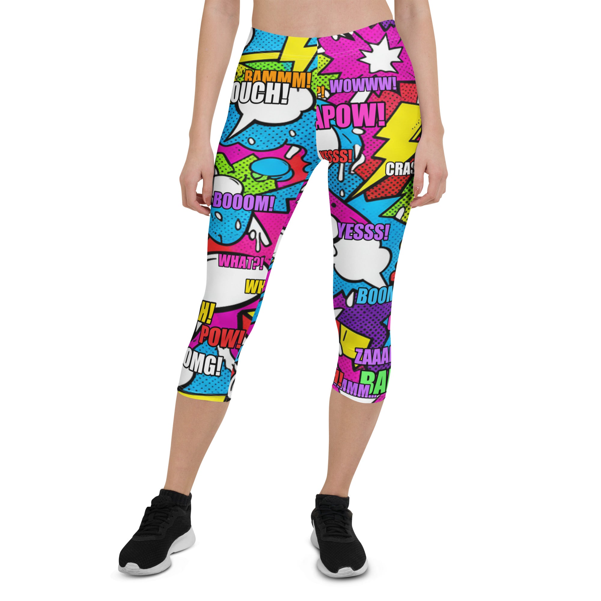 Comic Strip Graffiti Street Capri Leggings | GearBunch