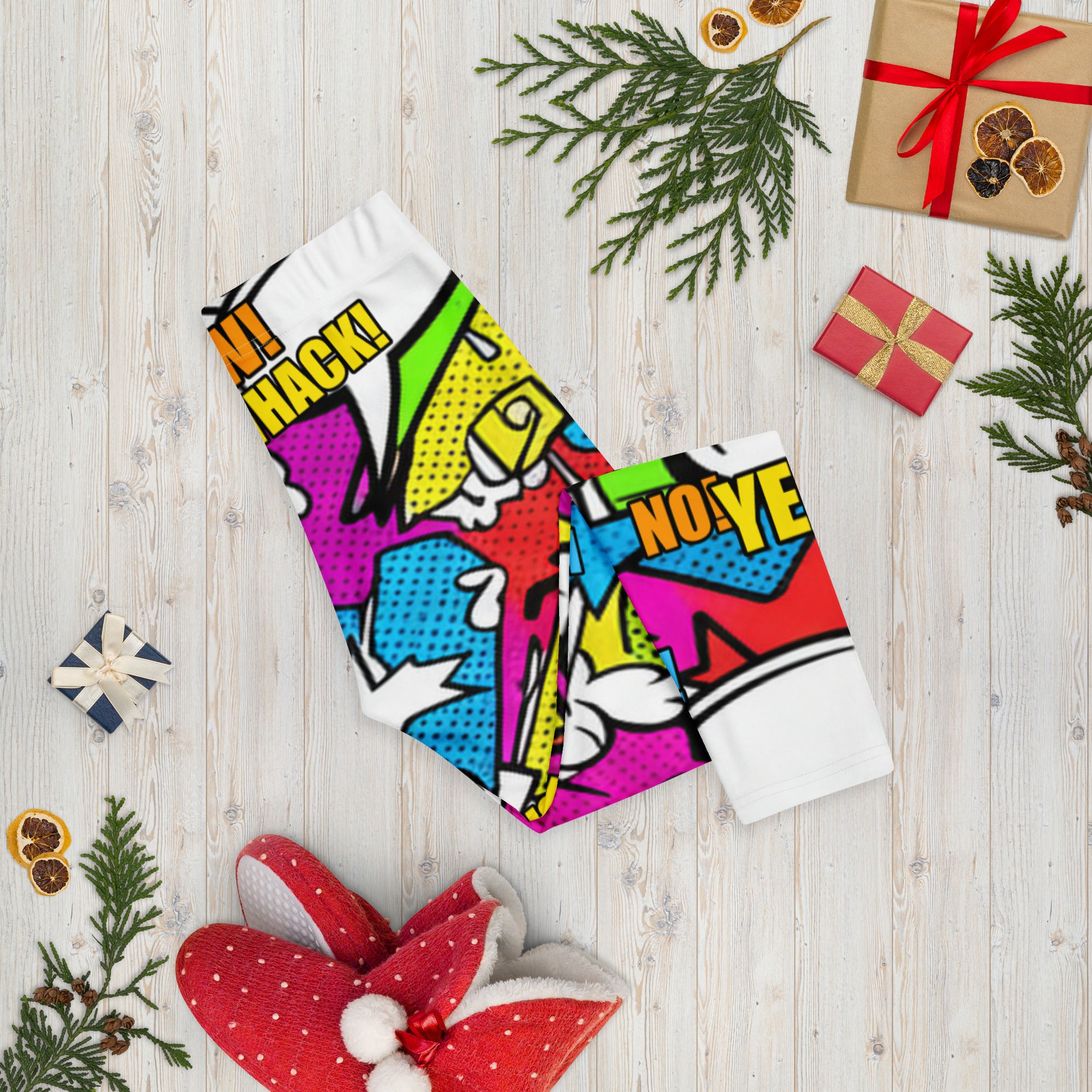 Comic Strip Graffiti Street Capri Leggings | GearBunch