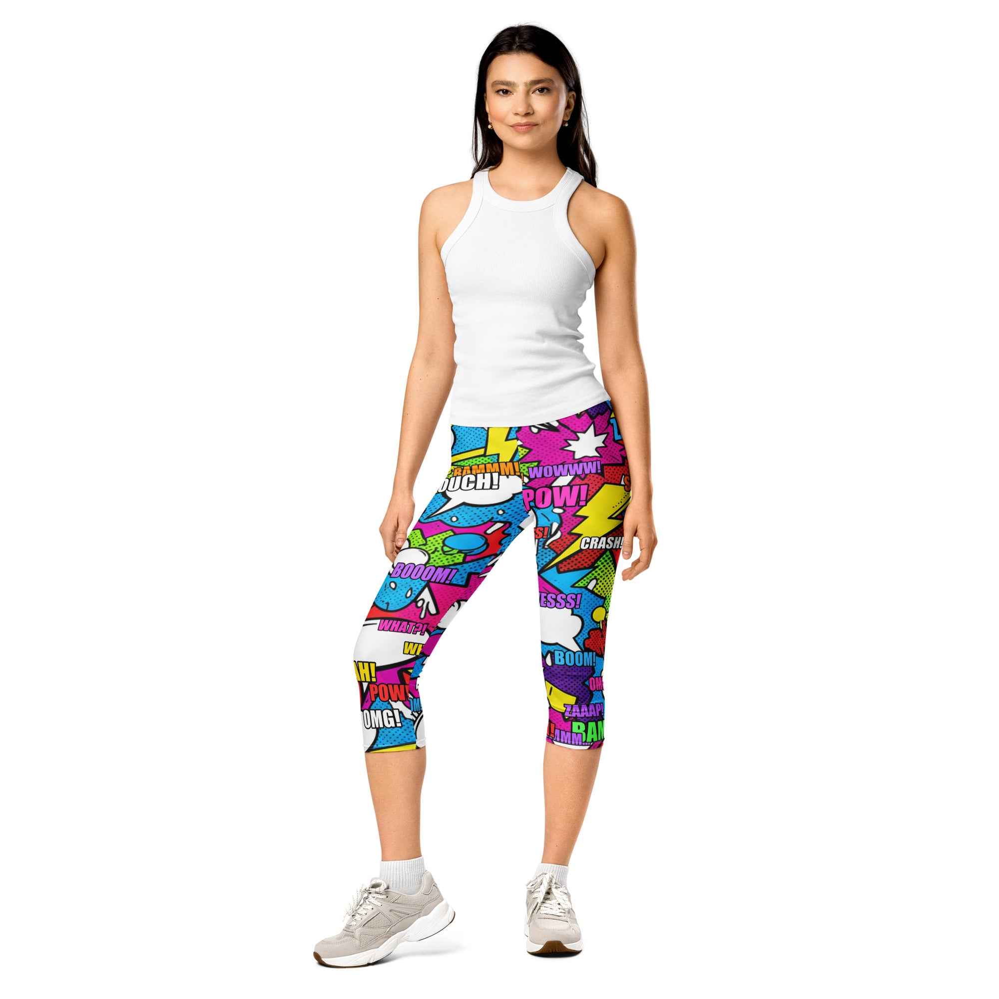 Comic Strip Graffiti Street Capri Leggings | GearBunch