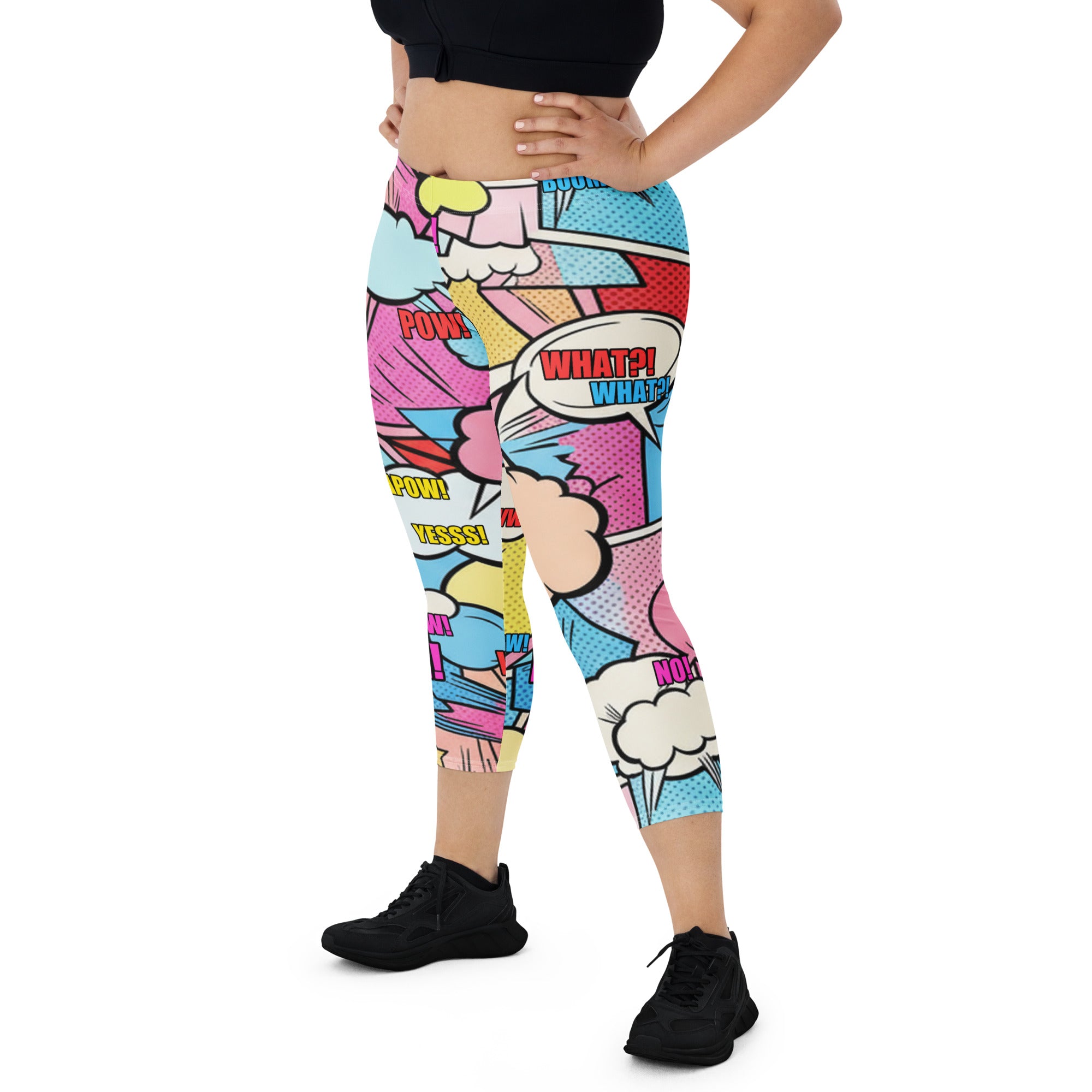 Comic Kawaii Cute Capri Leggings | GearBunch