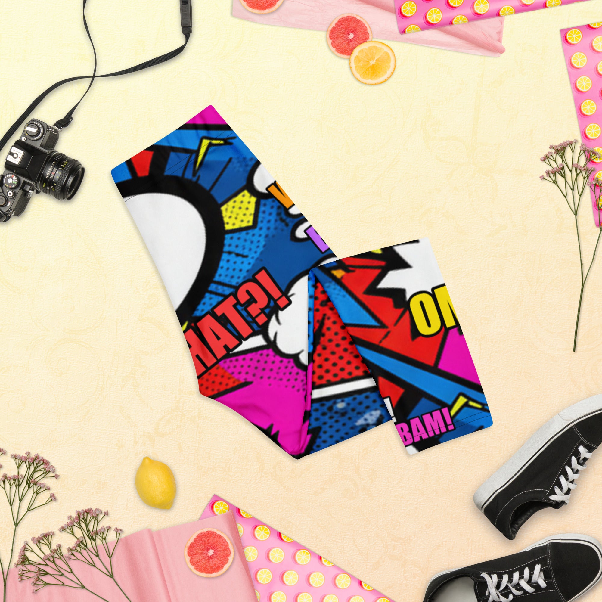 Comic Ninja Night Capri Leggings | GearBunch