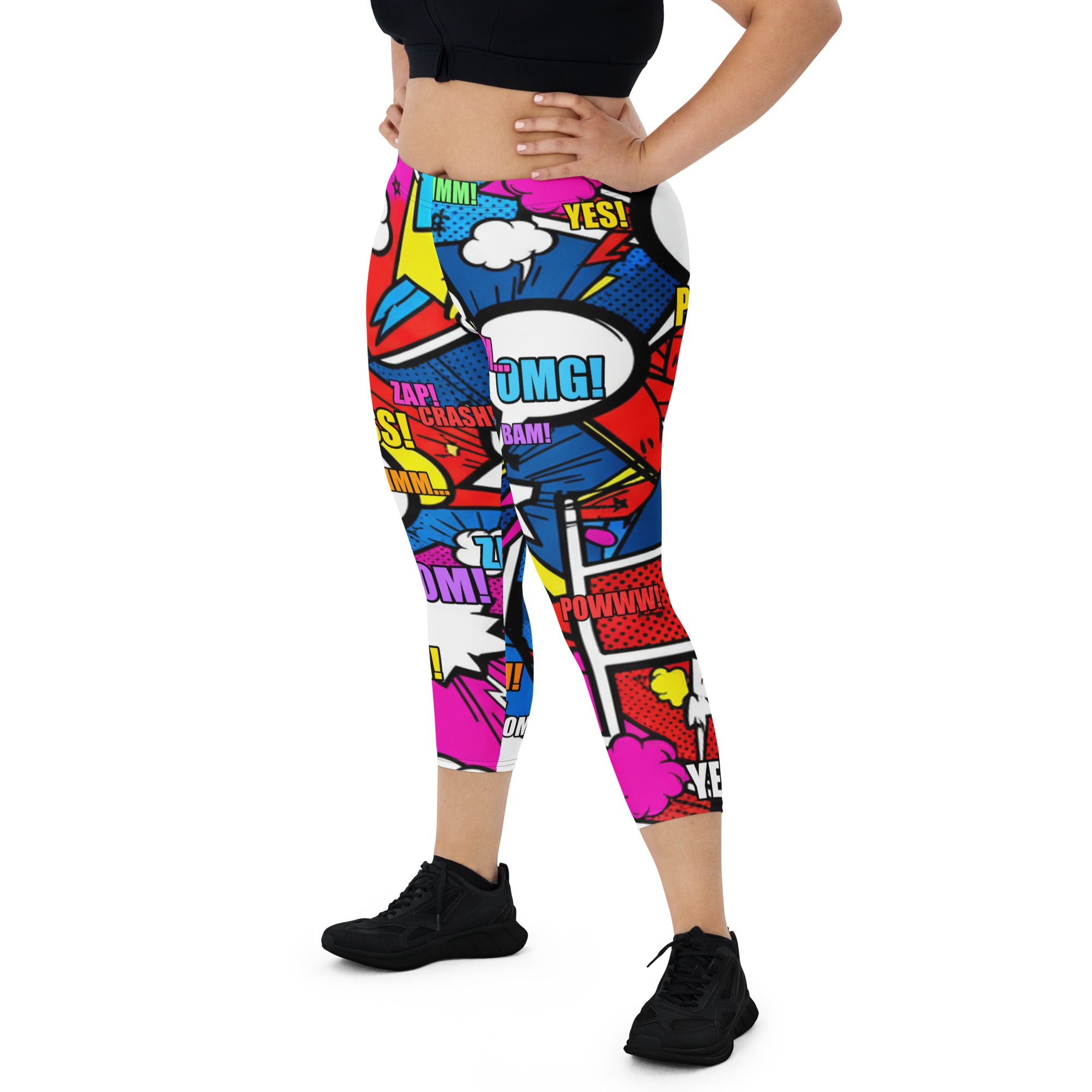 Comic Ninja Night Capri Leggings | GearBunch