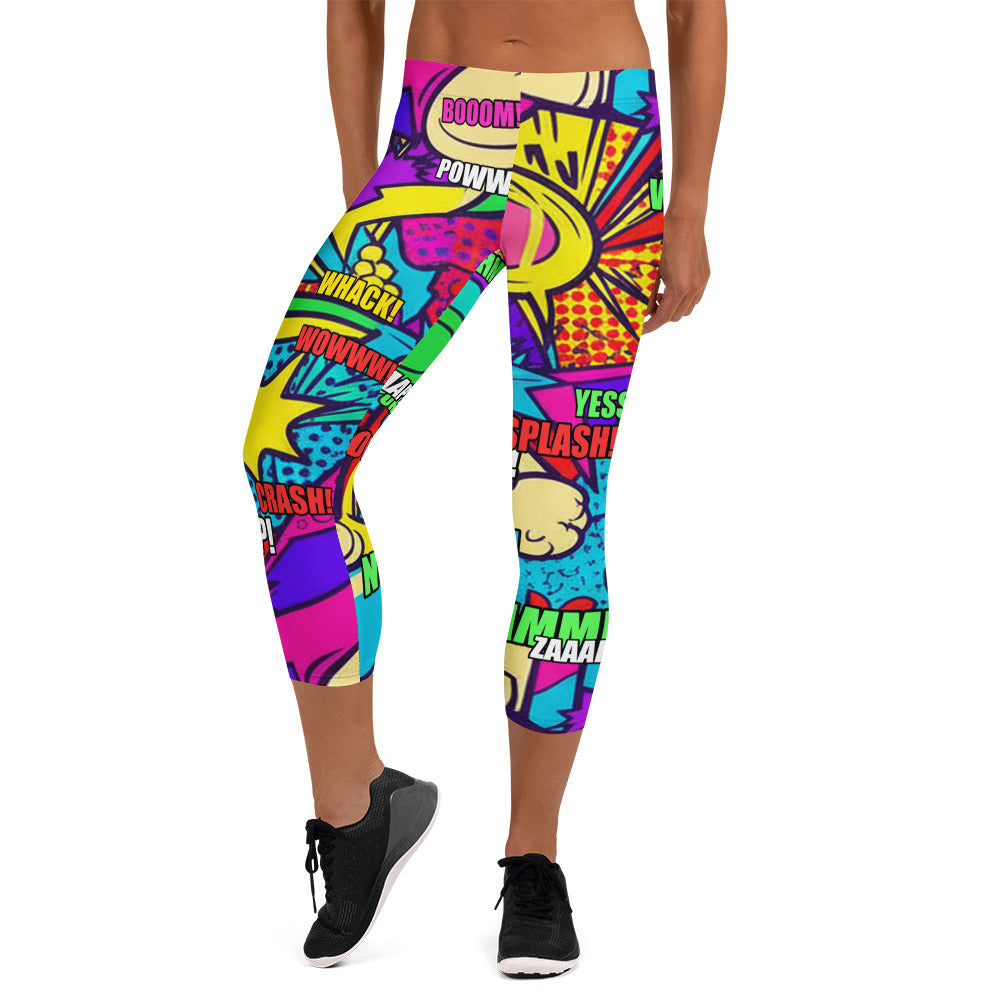 Pirate Comic Strip Capri Leggings | GearBunch