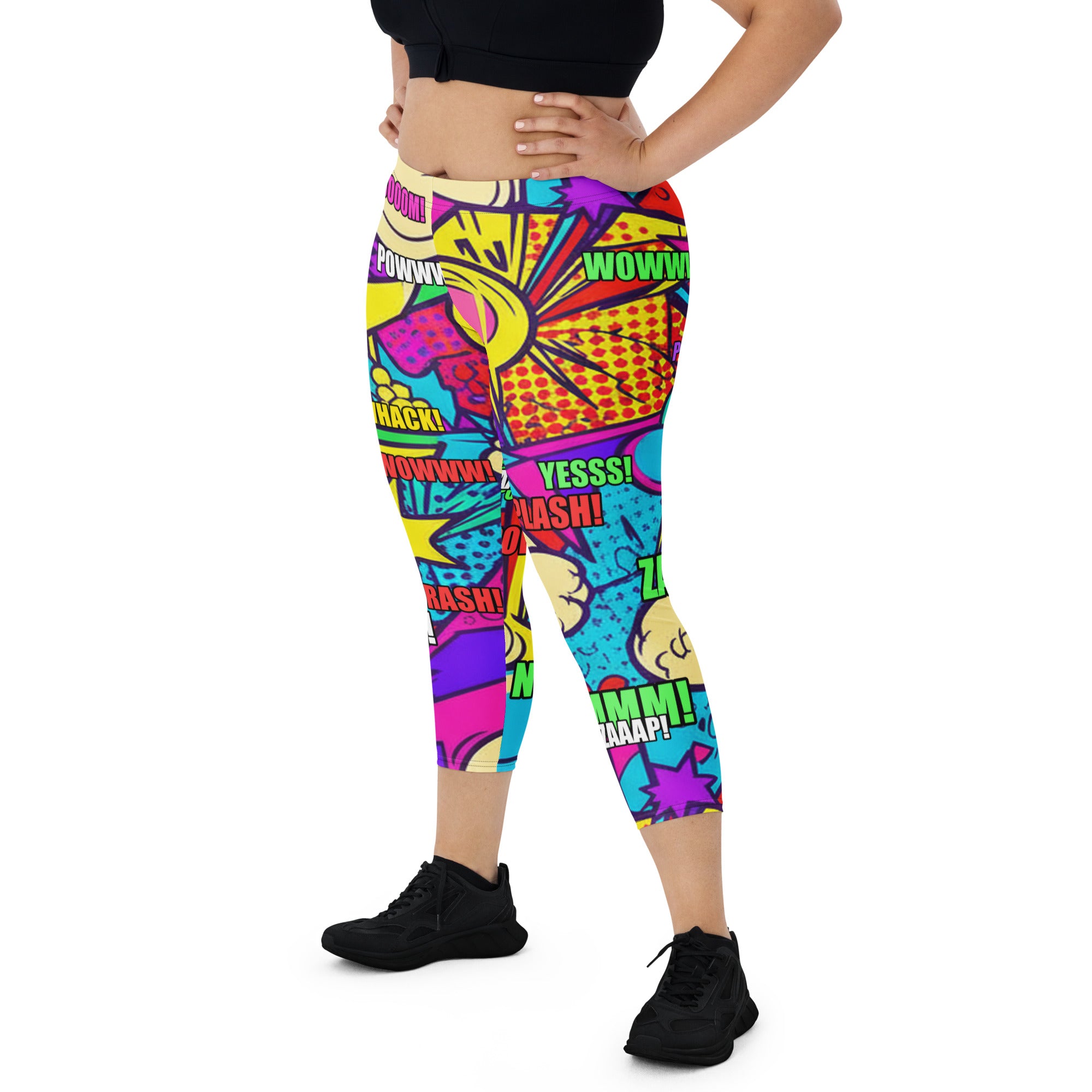 Pirate Comic Strip Capri Leggings | GearBunch