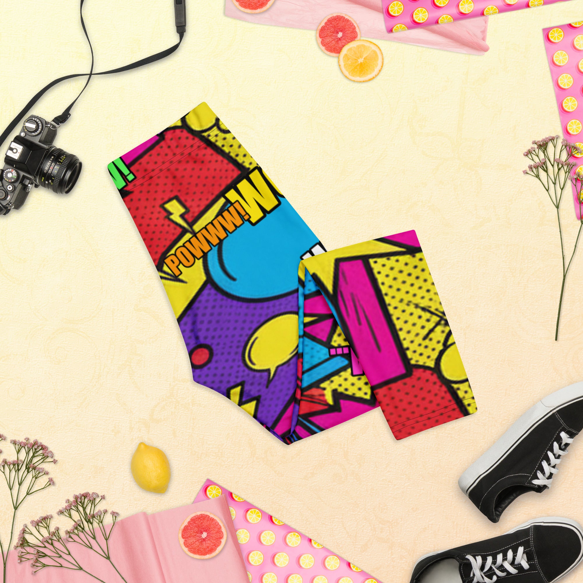 Comic Retro Sunday Capri Leggings | GearBunch