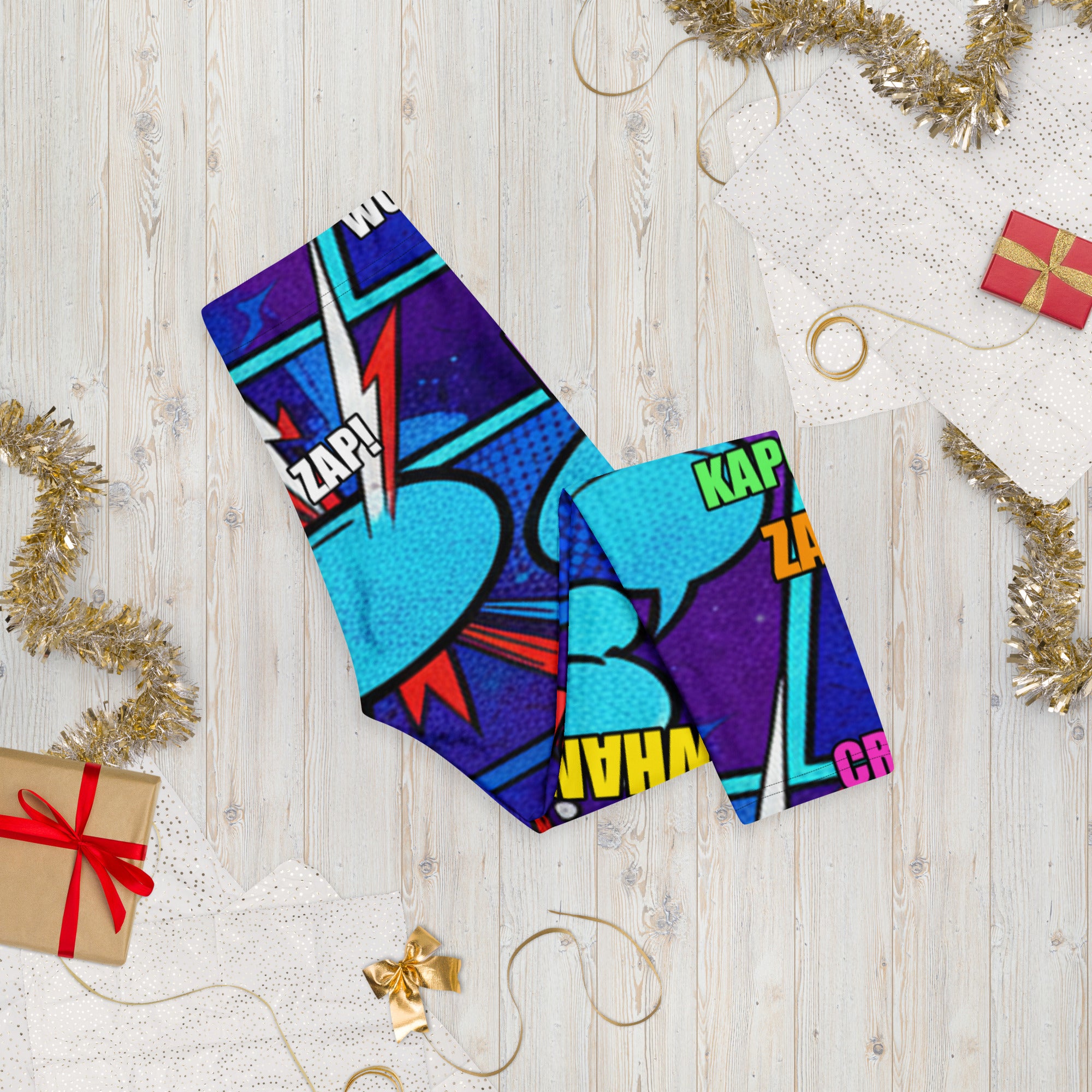 Comic Strip Space Battle Capri Leggings | GearBunch