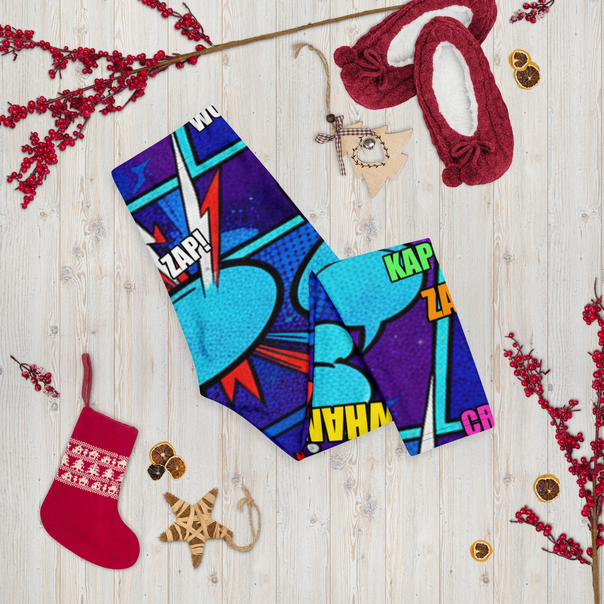 Comic Strip Space Battle Capri Leggings | GearBunch