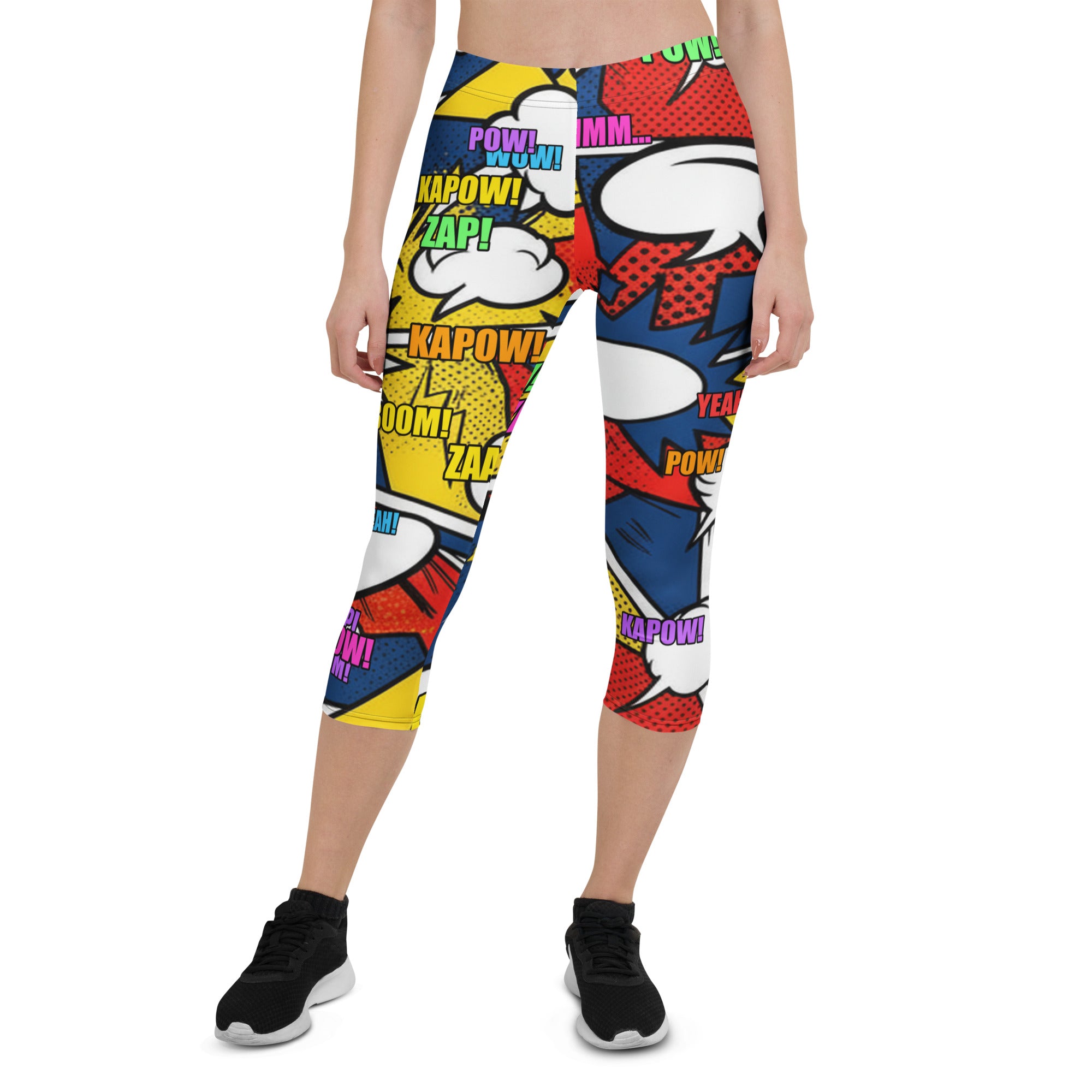 Comic Strip Thunder Punch Capri Leggings | GearBunch