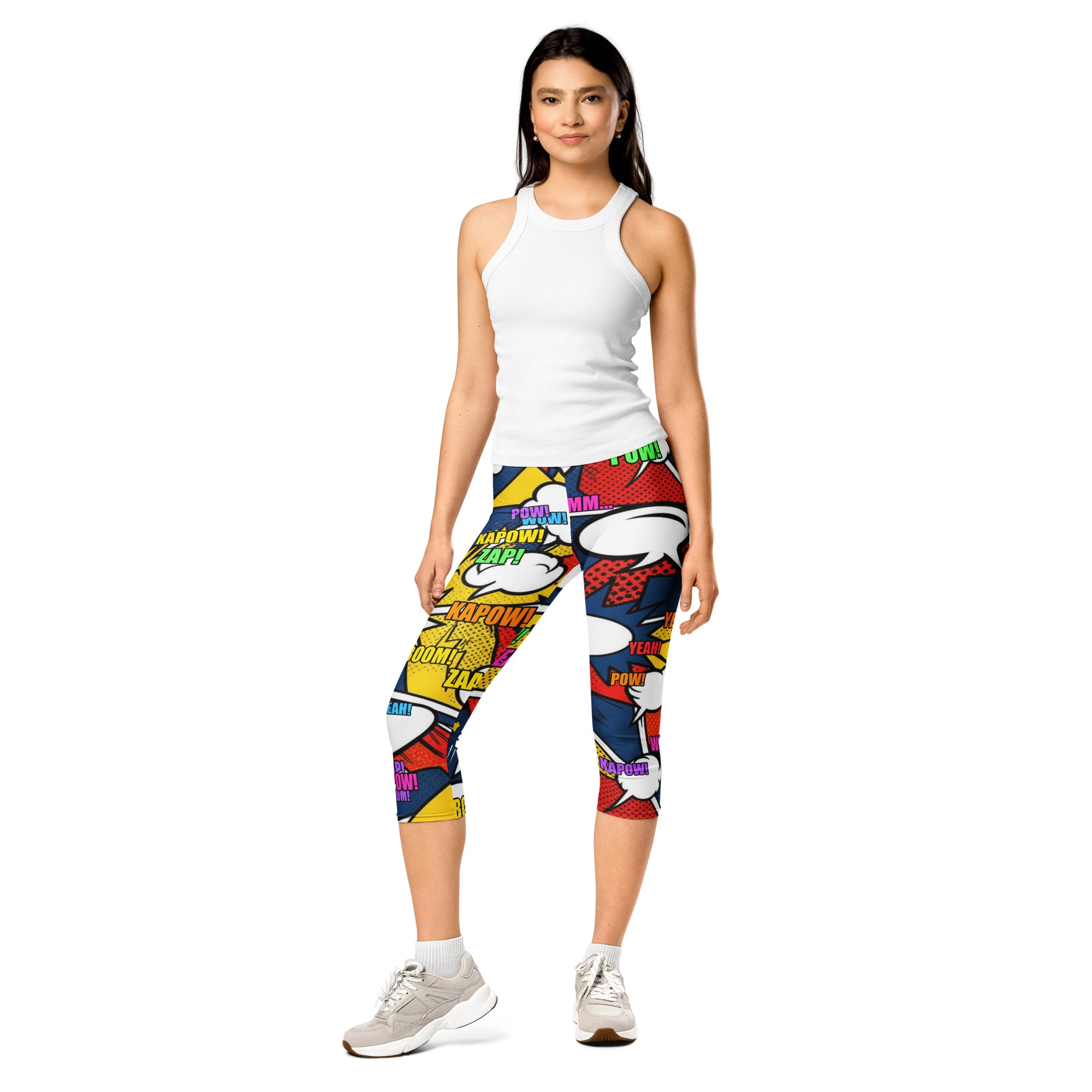Comic Strip Thunder Punch Capri Leggings | GearBunch