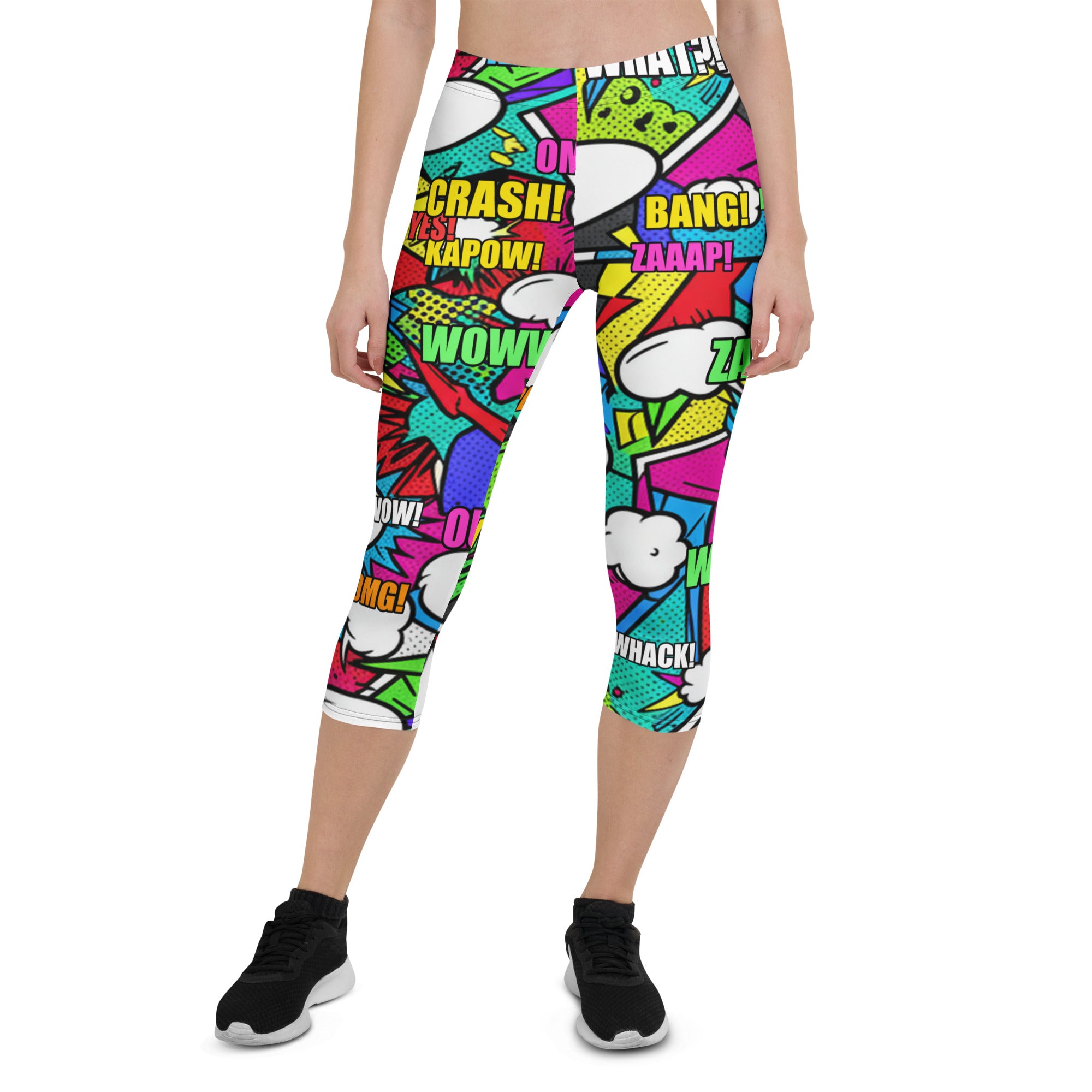 Comic Zombie Apocalypse Capri Leggings | GearBunch