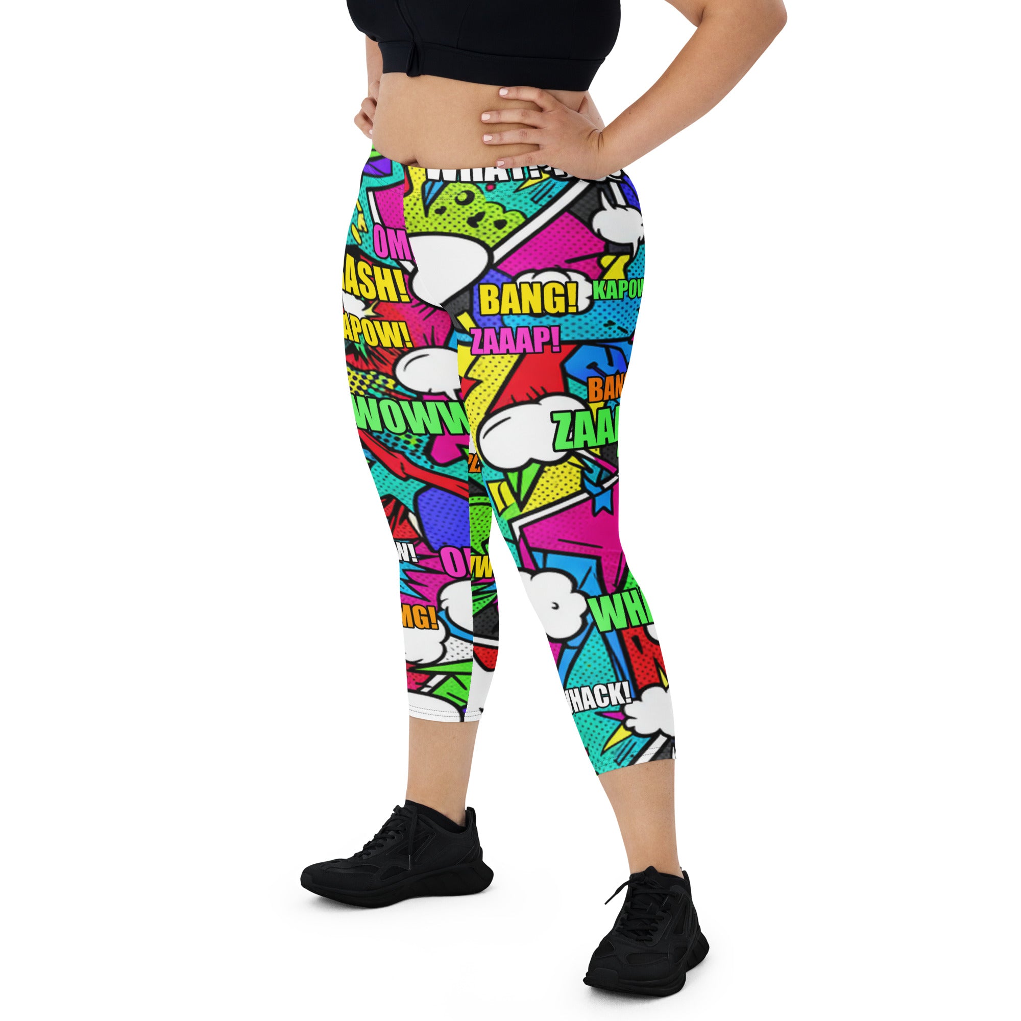 Comic Zombie Apocalypse Capri Leggings | GearBunch