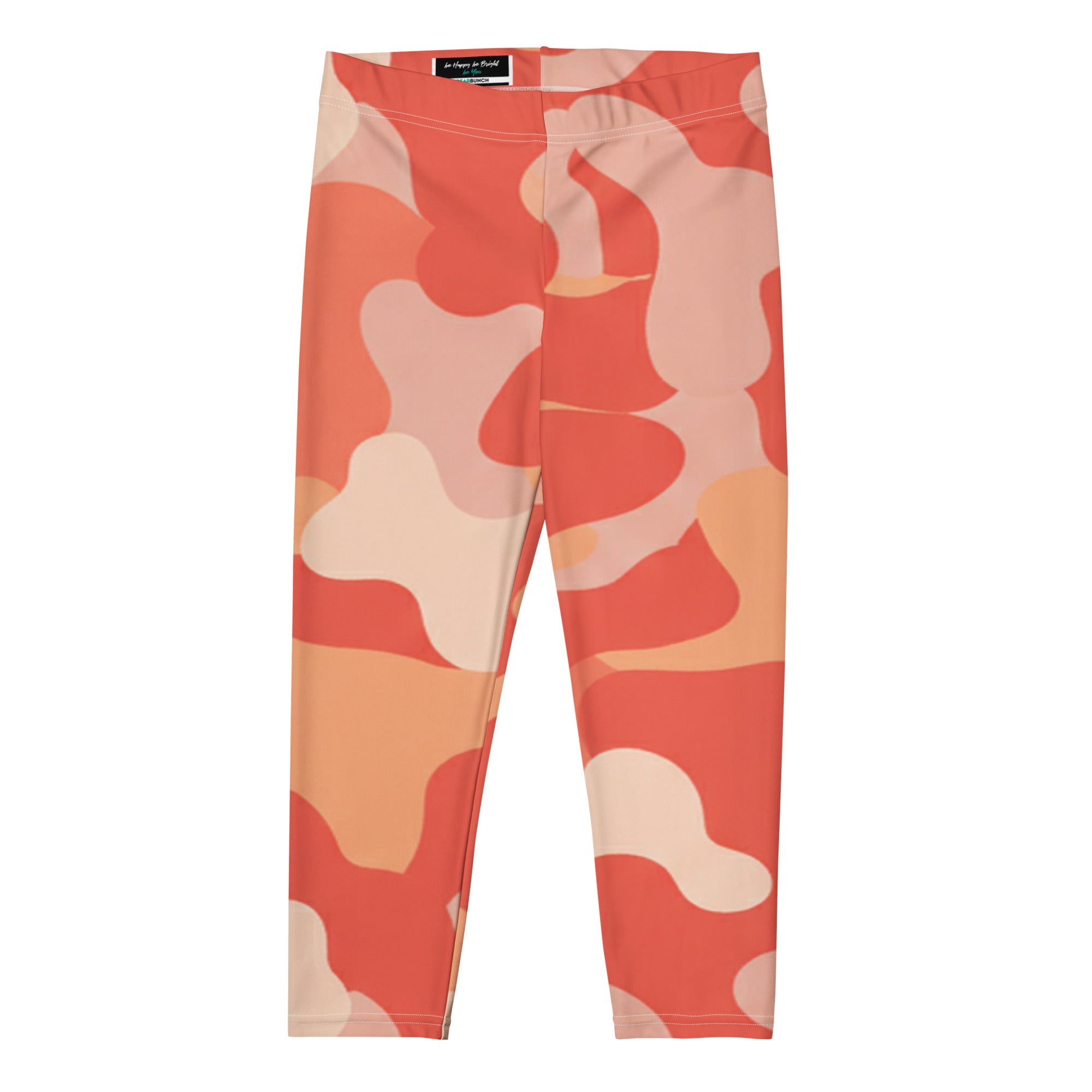 Coral Sunset Camo Capri Leggings | GearBunch