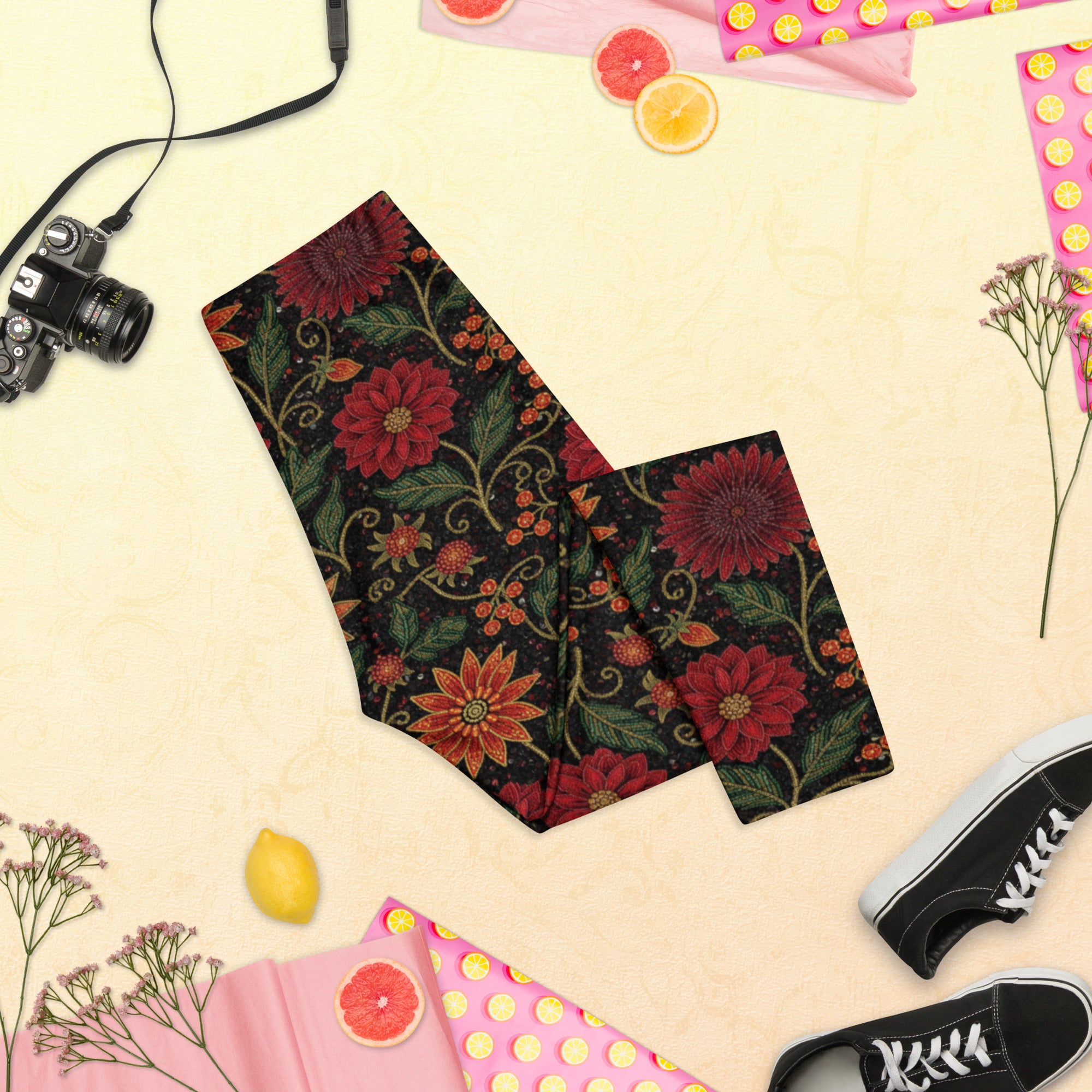 Crimson Fantasy Capri Leggings | GearBunch
