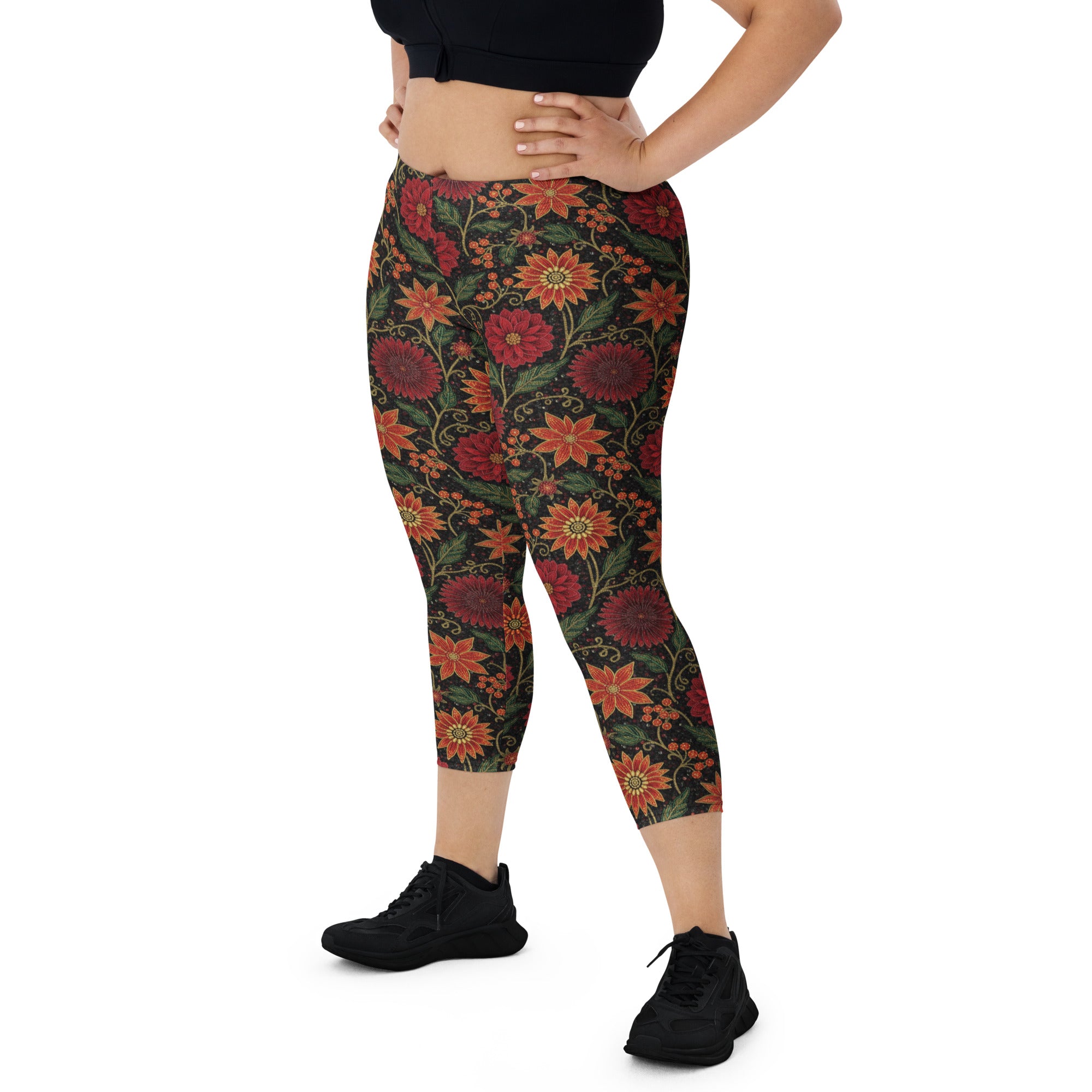 Crimson Fantasy Capri Leggings | GearBunch
