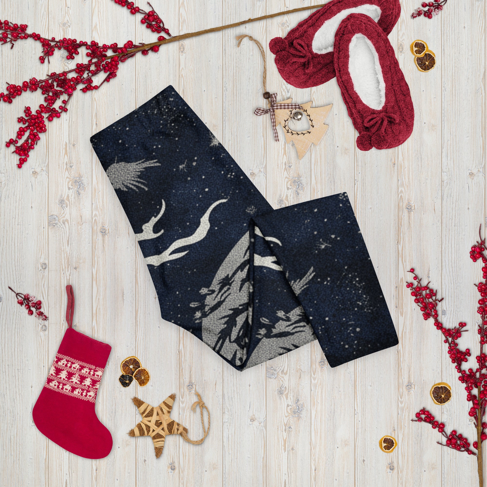 Moonlit Crow Capri Leggings | GearBunch