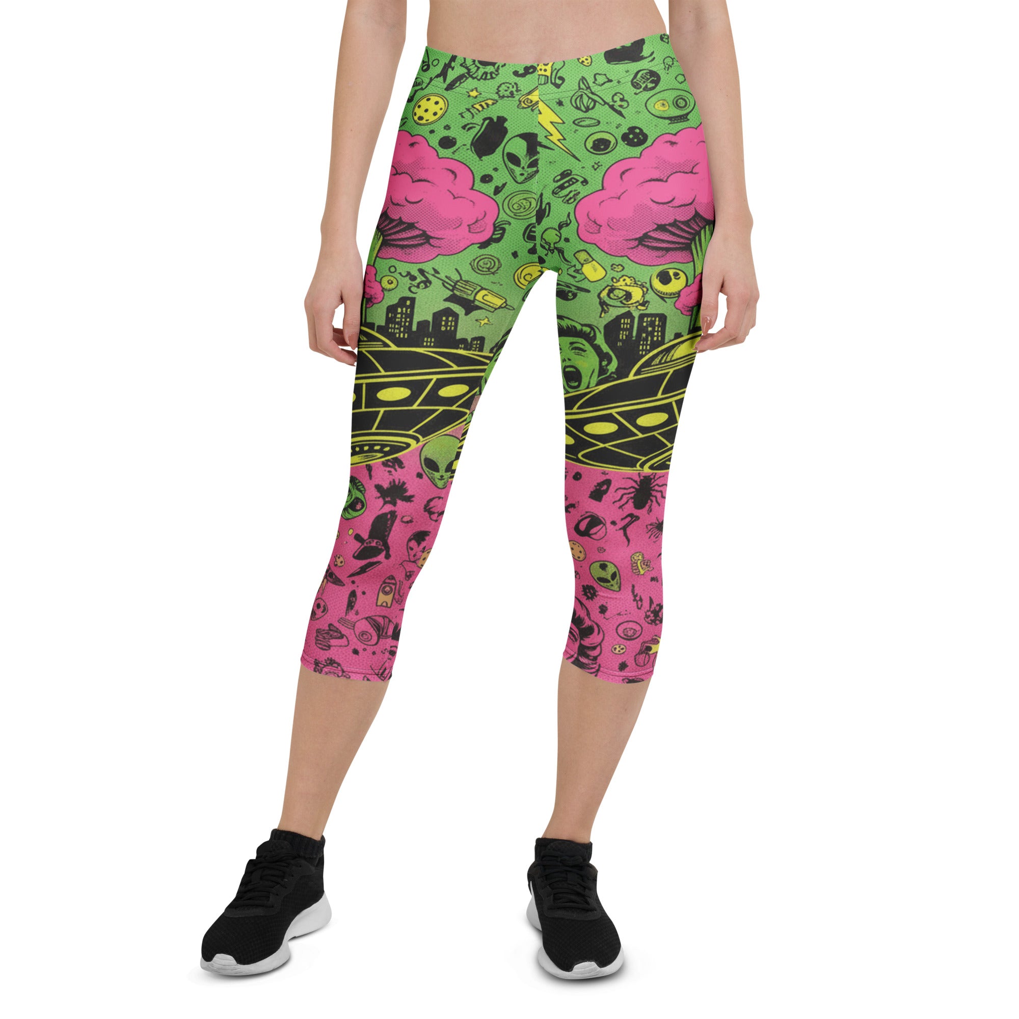 Drive-In Horror Capri Leggings | GearBunch