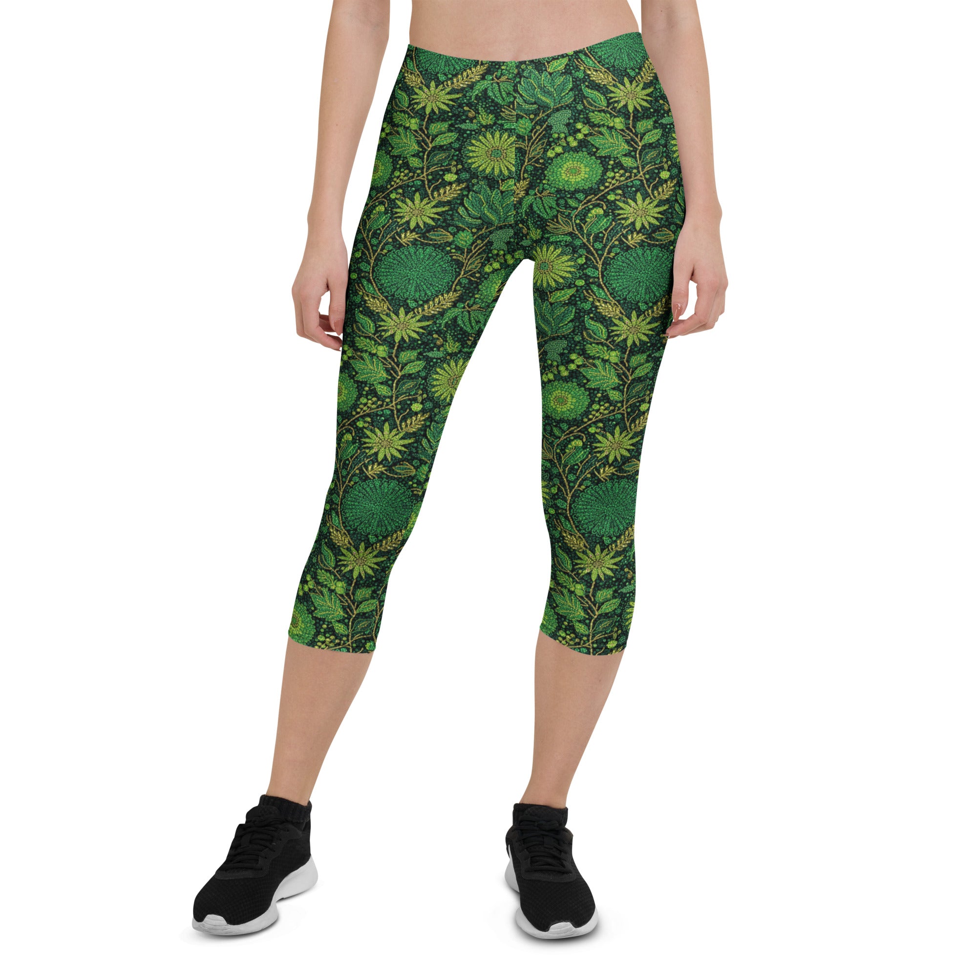 Emerald Jungle Capri Leggings | GearBunch