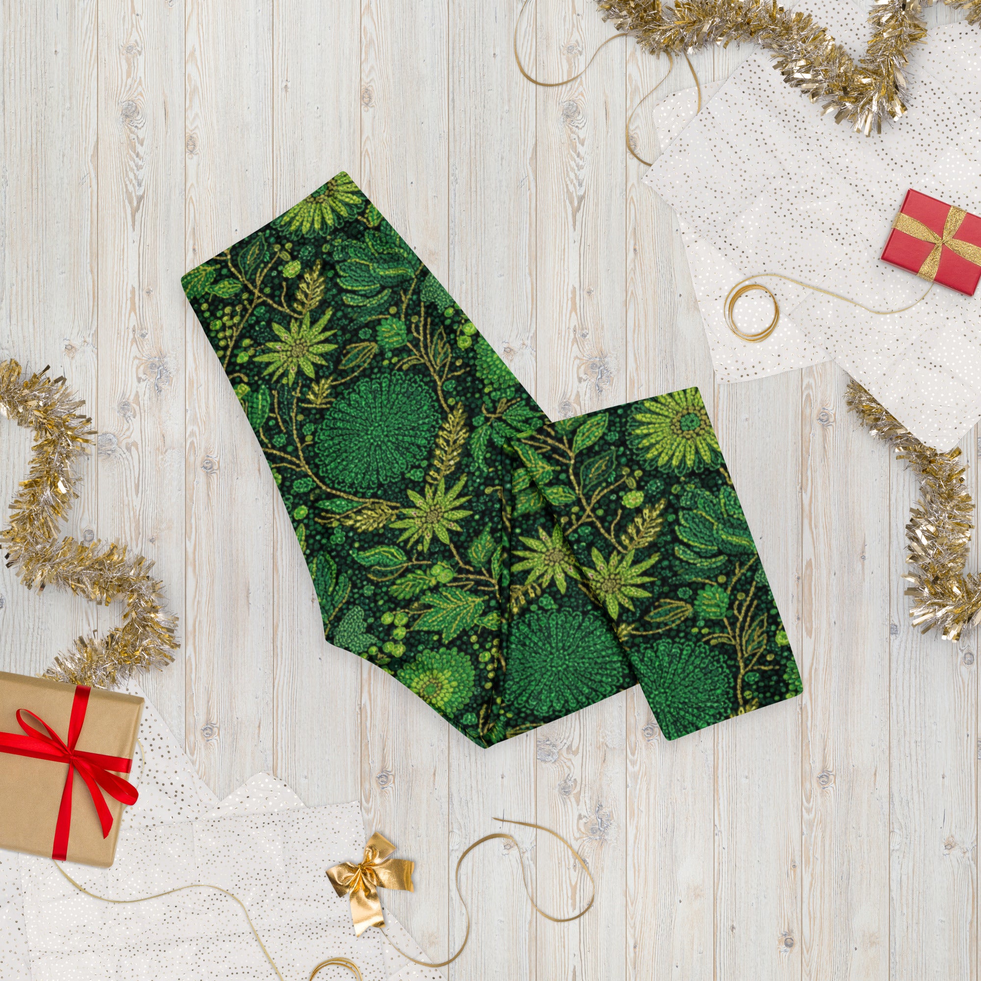 Emerald Jungle Capri Leggings | GearBunch