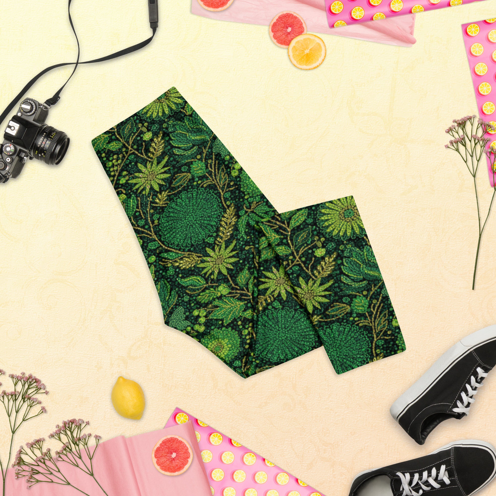 Emerald Jungle Capri Leggings | GearBunch