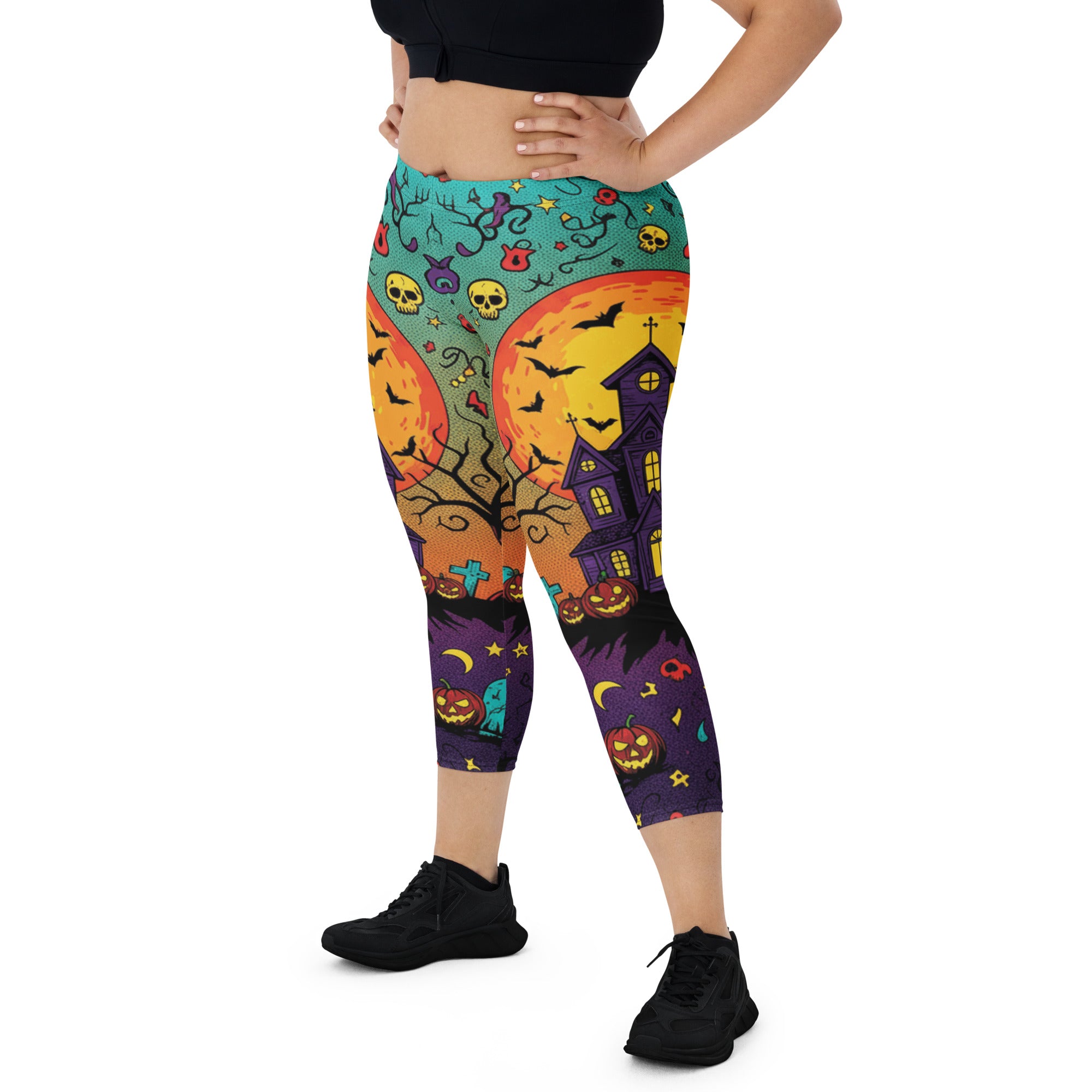 Haunted Manor Twilight Capri Leggings | GearBunch