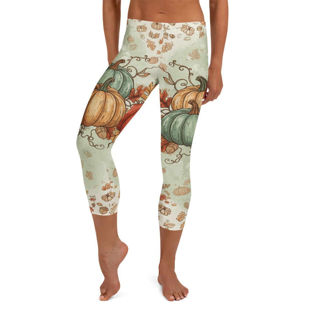 Heirloom Pumpkin Patch Capri Leggings | GearBunch