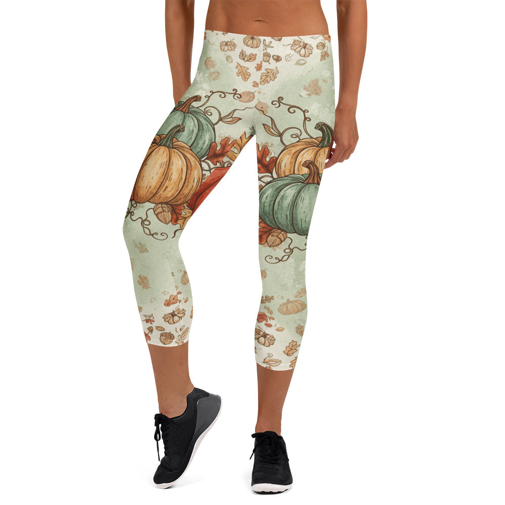 Heirloom Pumpkin Patch Capri Leggings | GearBunch