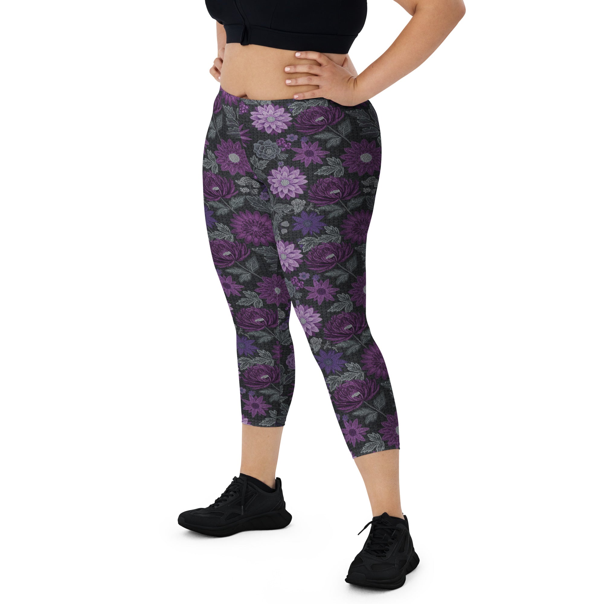 Jewel Orchid Capri Leggings | GearBunch