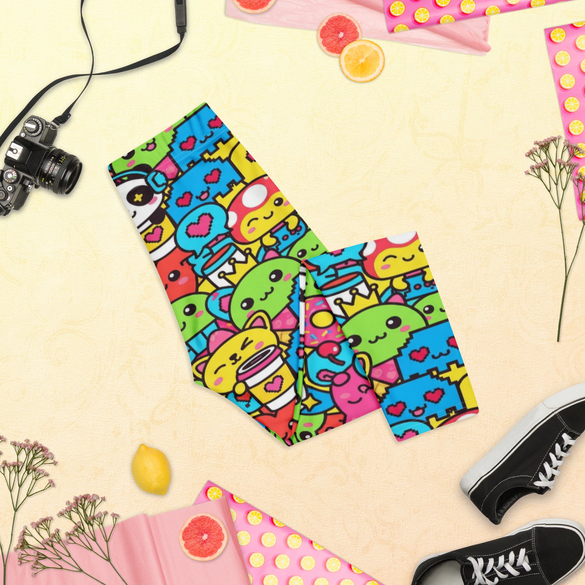 Kawaii Arcade Game Capri Leggings | GearBunch