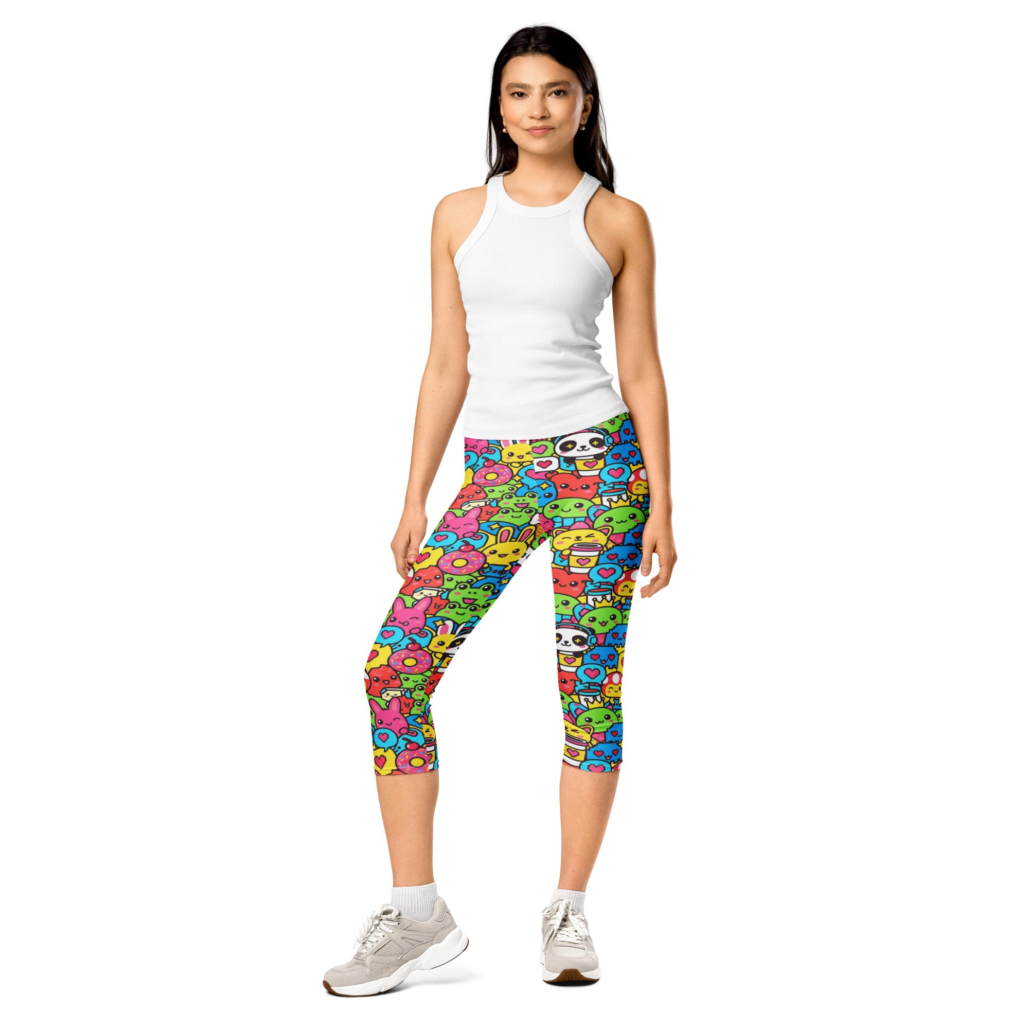 Kawaii Arcade Game Capri Leggings | GearBunch