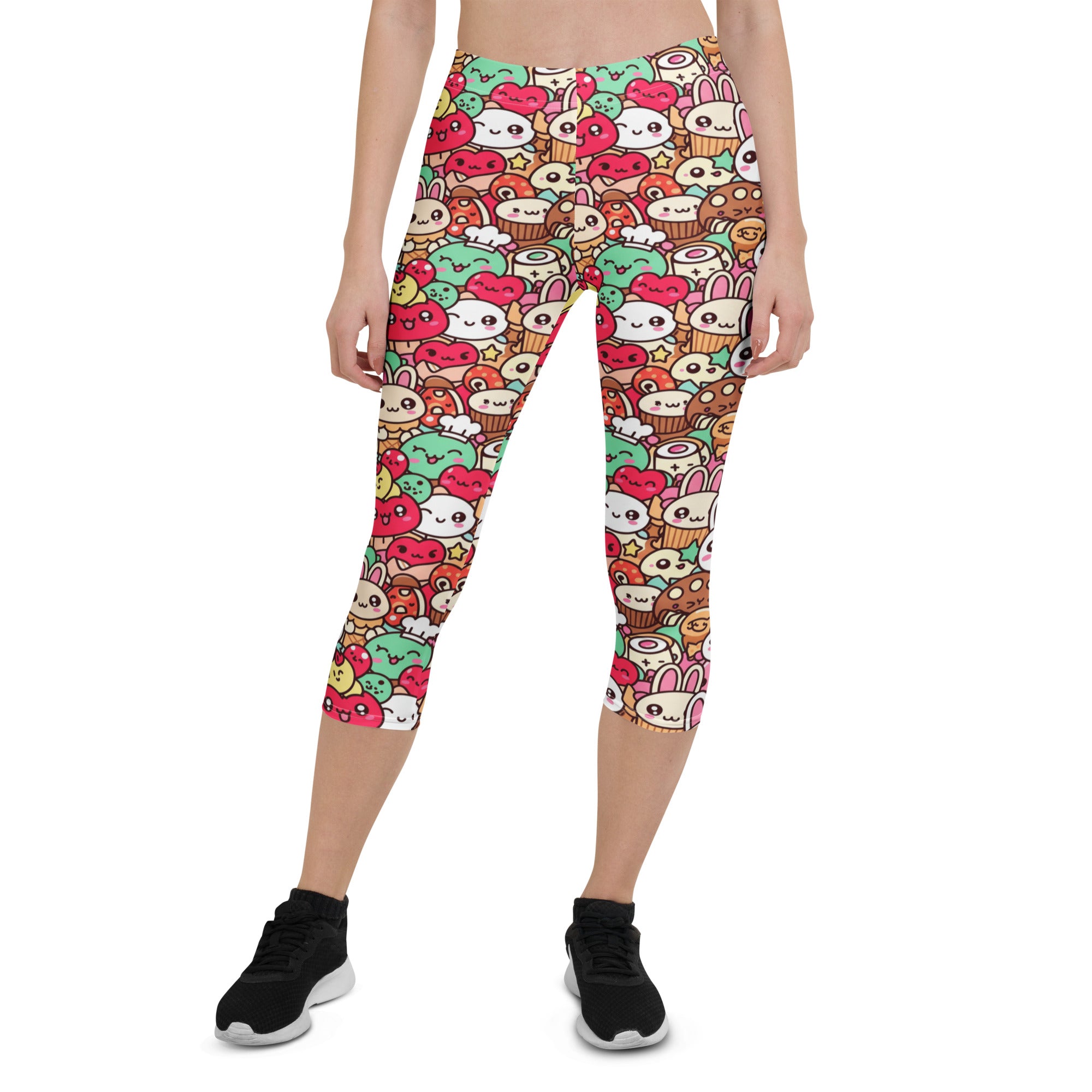 Kawaii Bakery Shop Capri Leggings | GearBunch