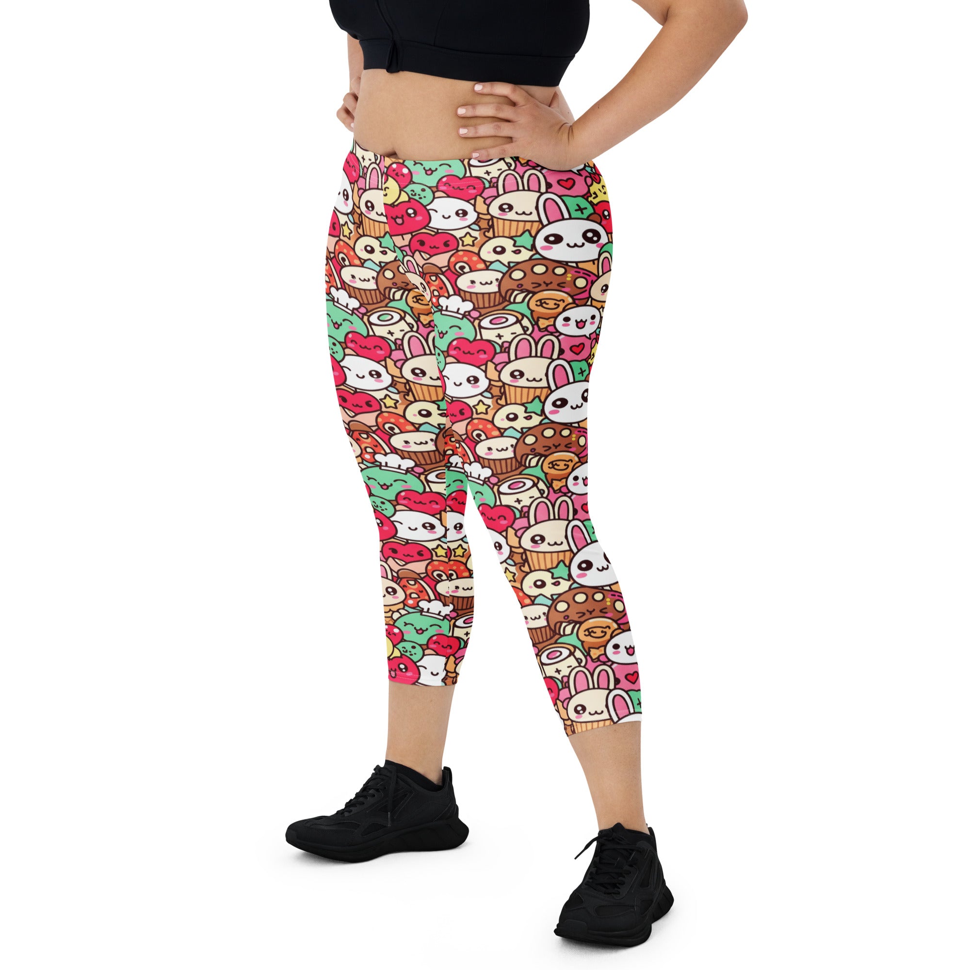 Kawaii Bakery Shop Capri Leggings | GearBunch