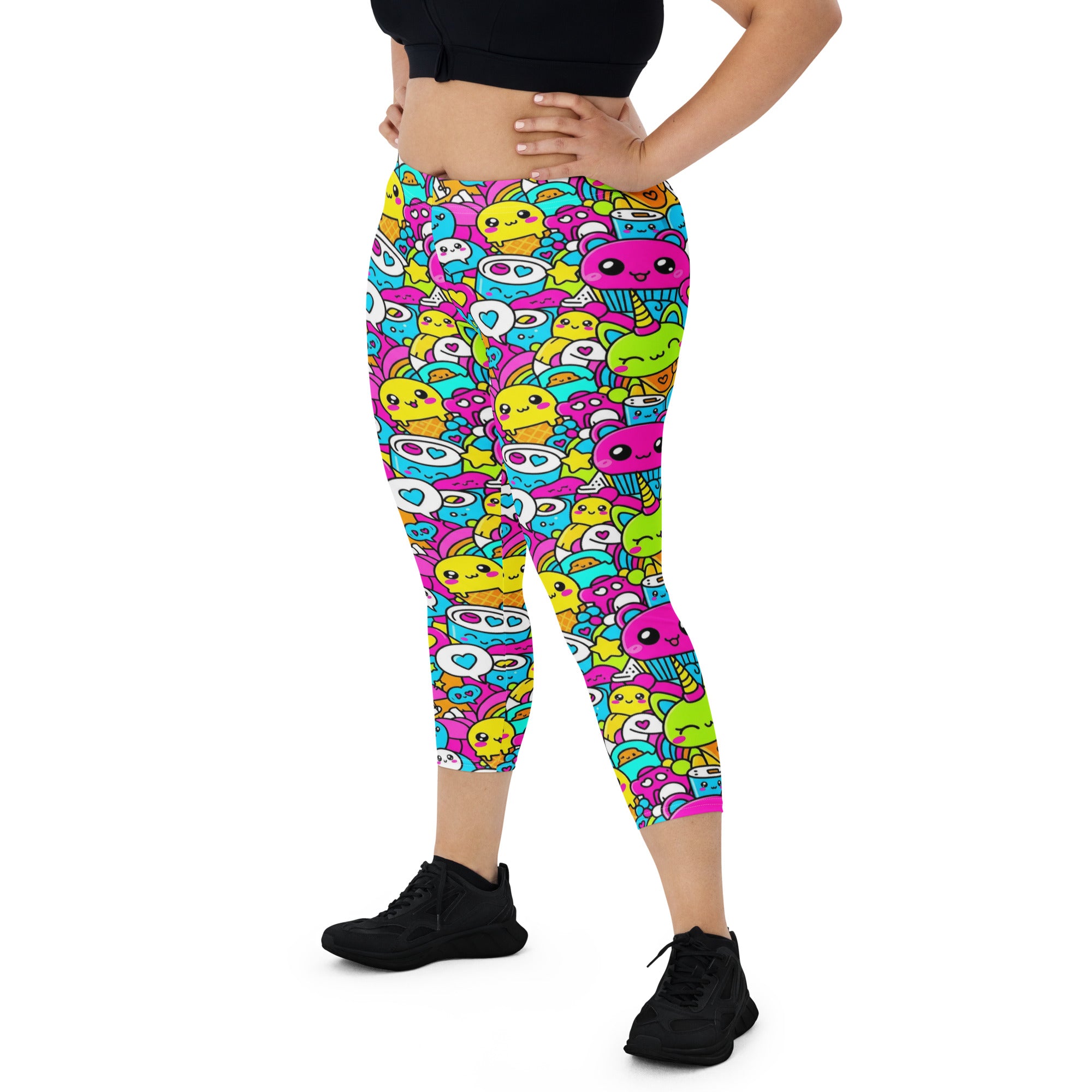 Kawaii Candy Land Capri Leggings | GearBunch